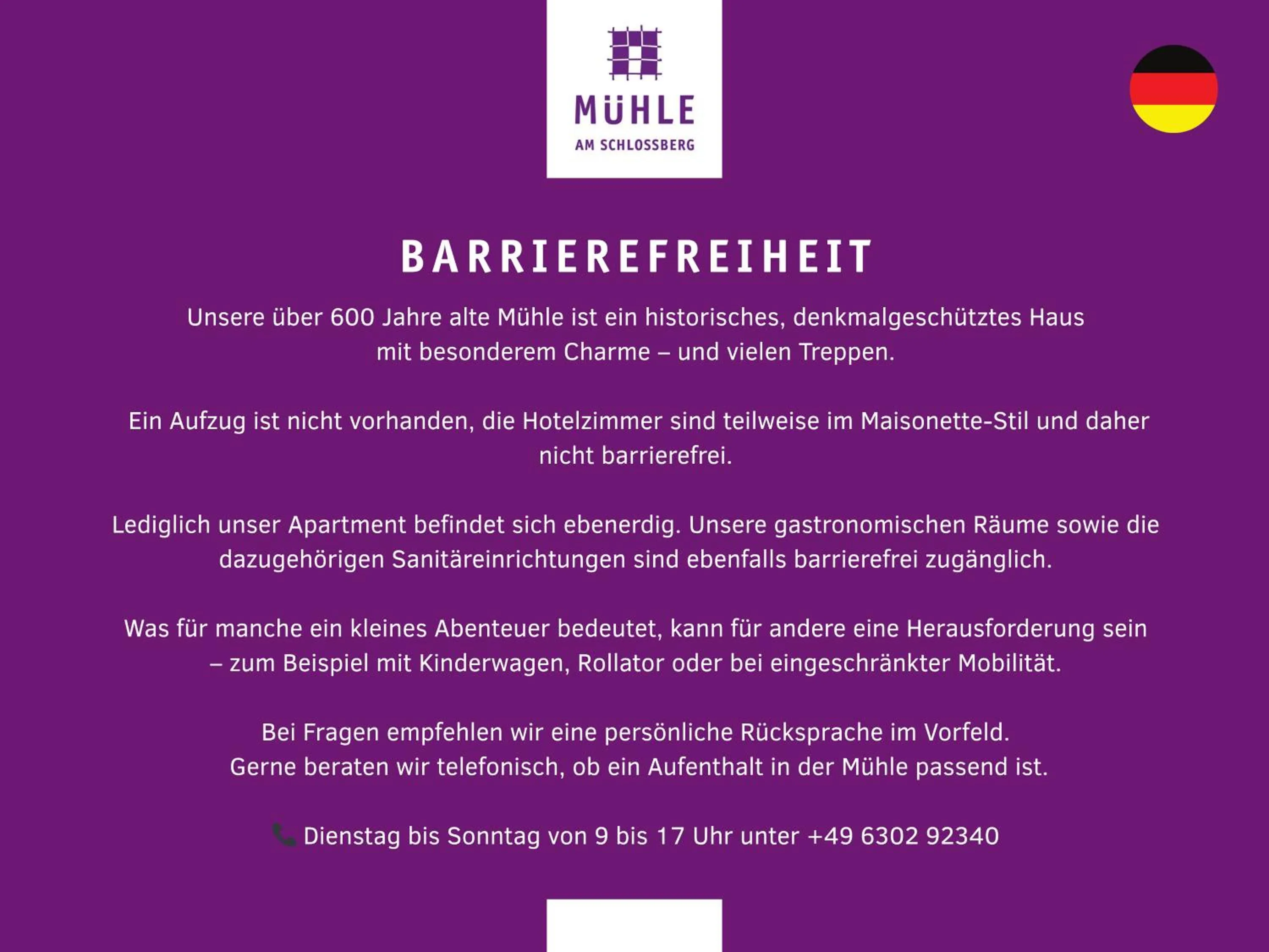 Lobby or reception in Mühle am Schlossberg