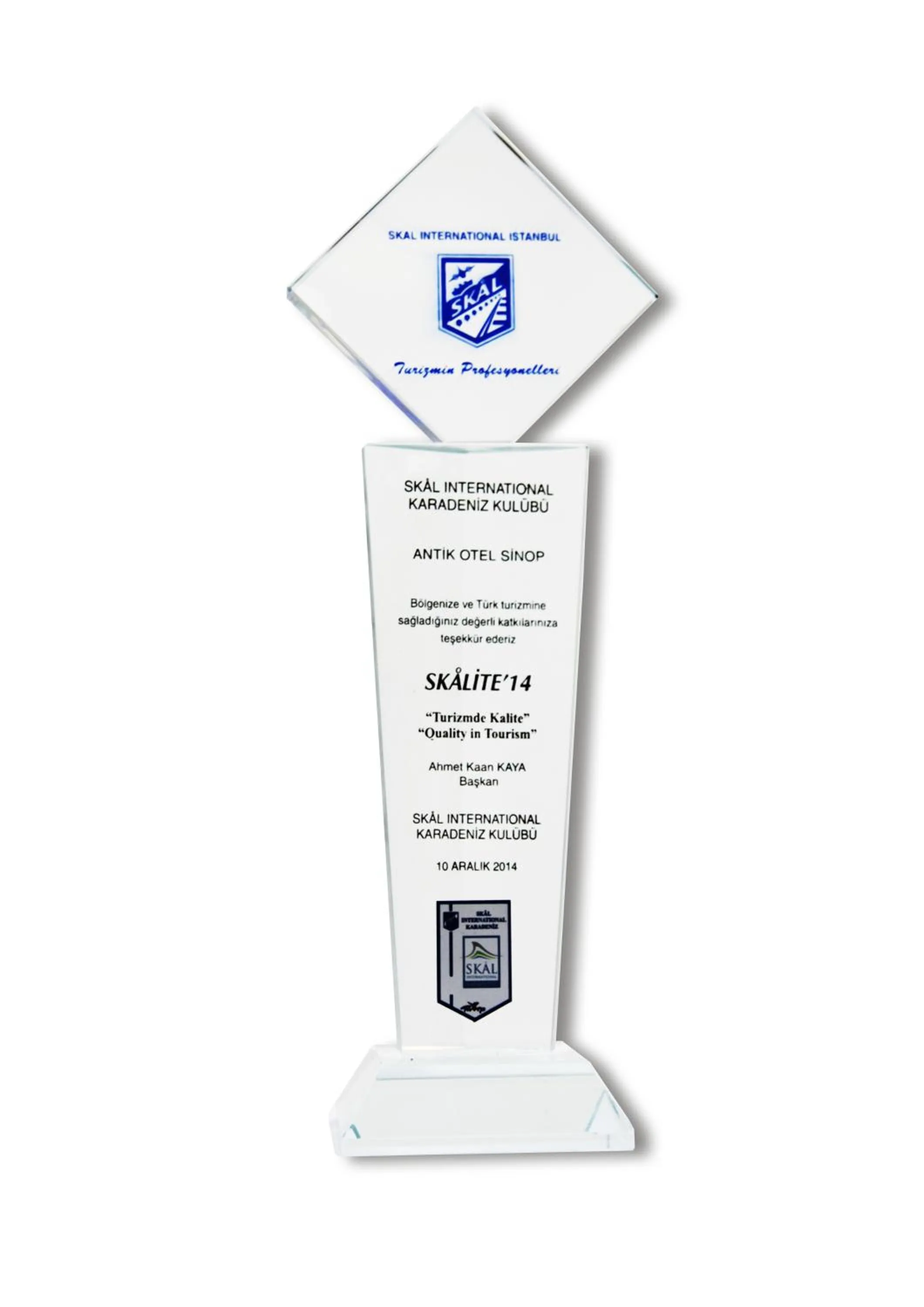 Certificate/Award in Sinop Antik Otel