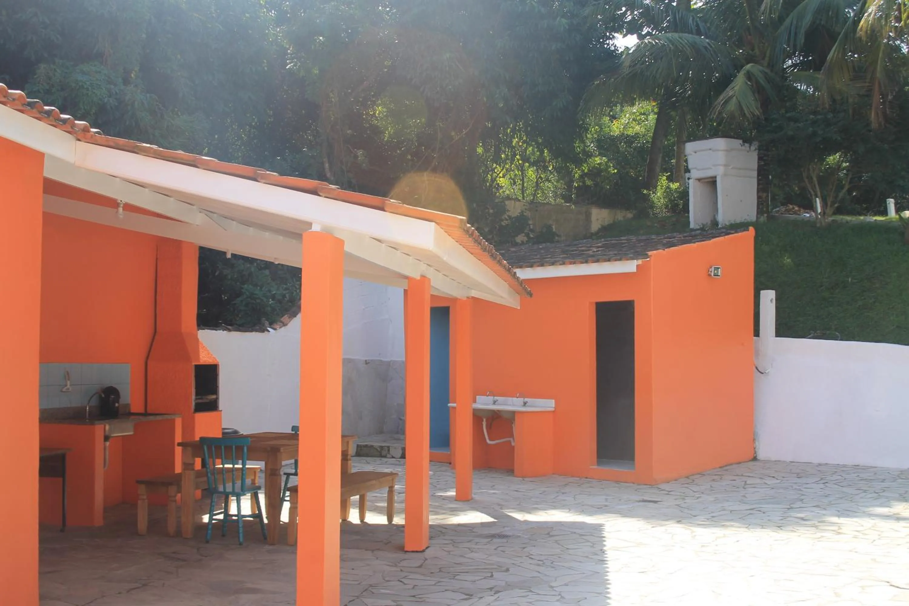 BBQ facilities in Pousada Sol do Araçá