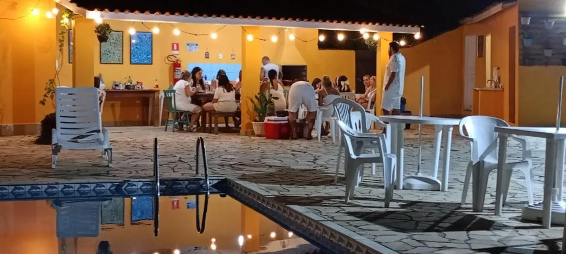 BBQ facilities in Pousada Sol do Araçá