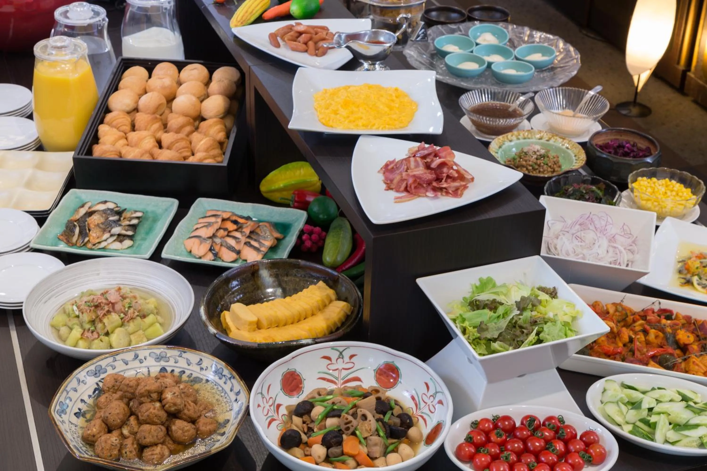 Buffet breakfast in Solest Takachiho Hotel