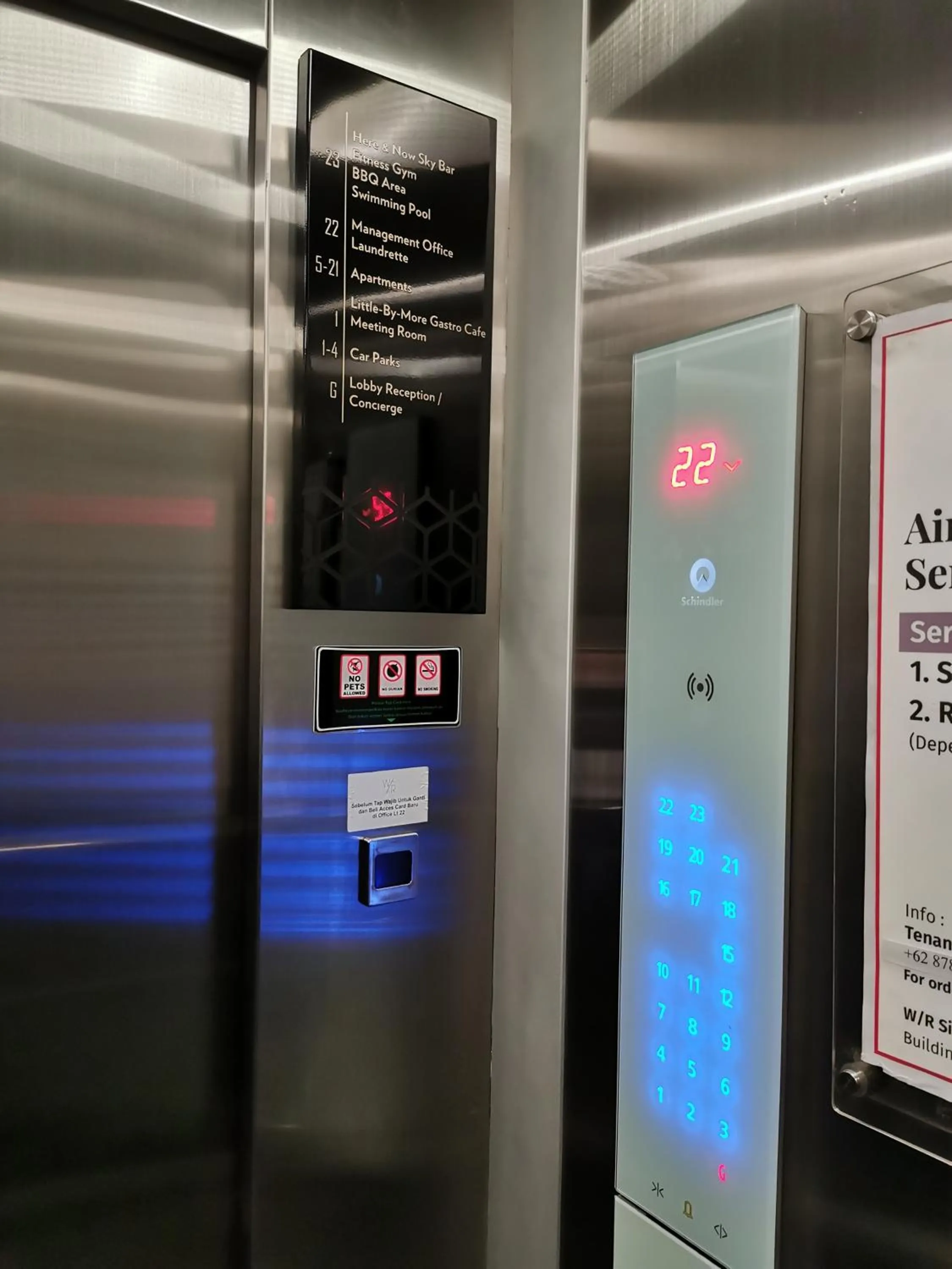 elevator in Warhol Residence Semarang Simpang Lima