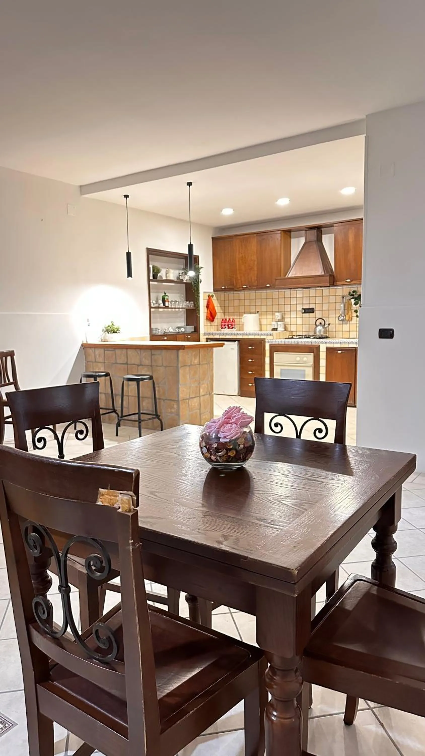 Dining area in loft style taverna