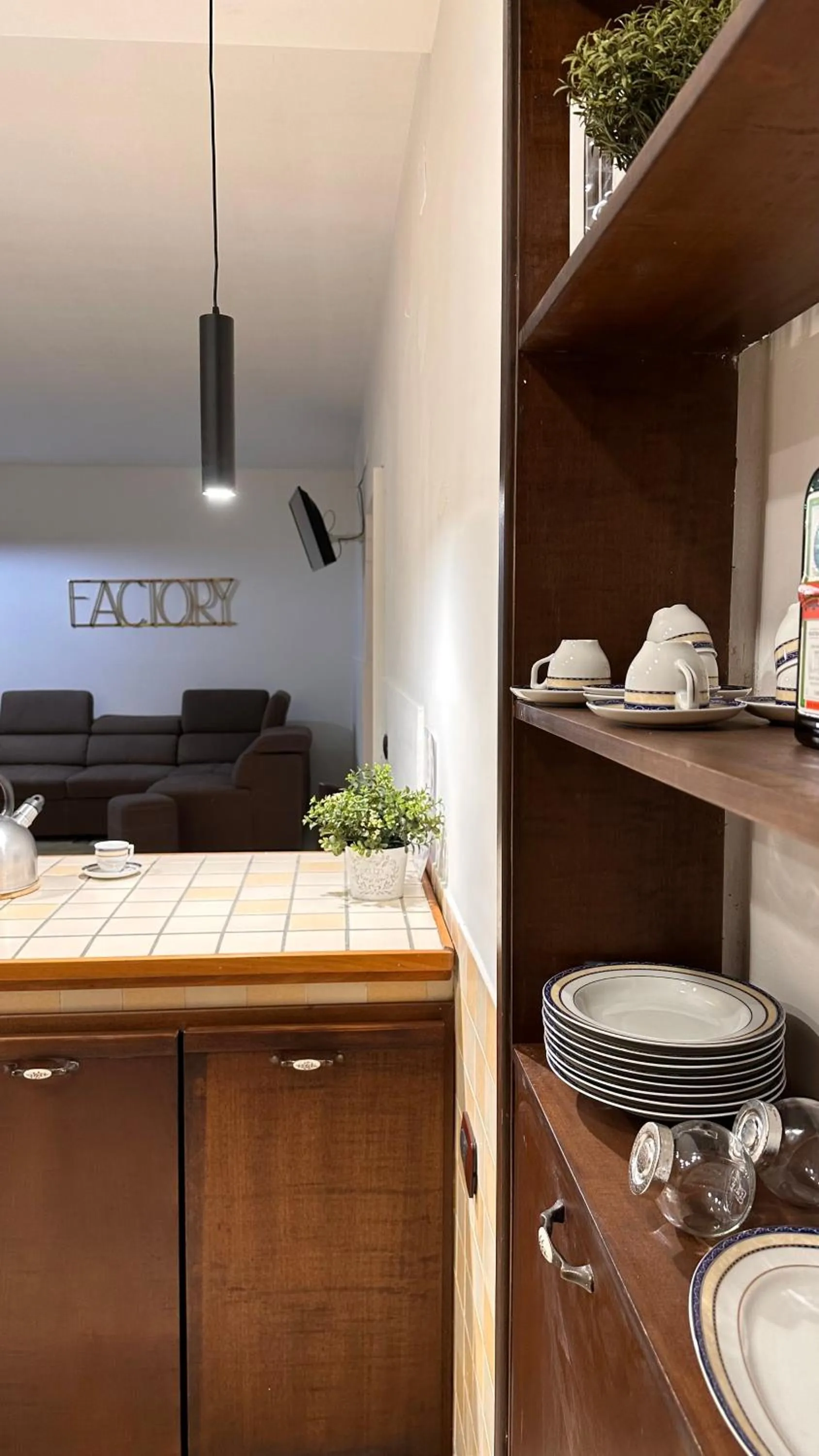 Kitchen or kitchenette in loft style taverna