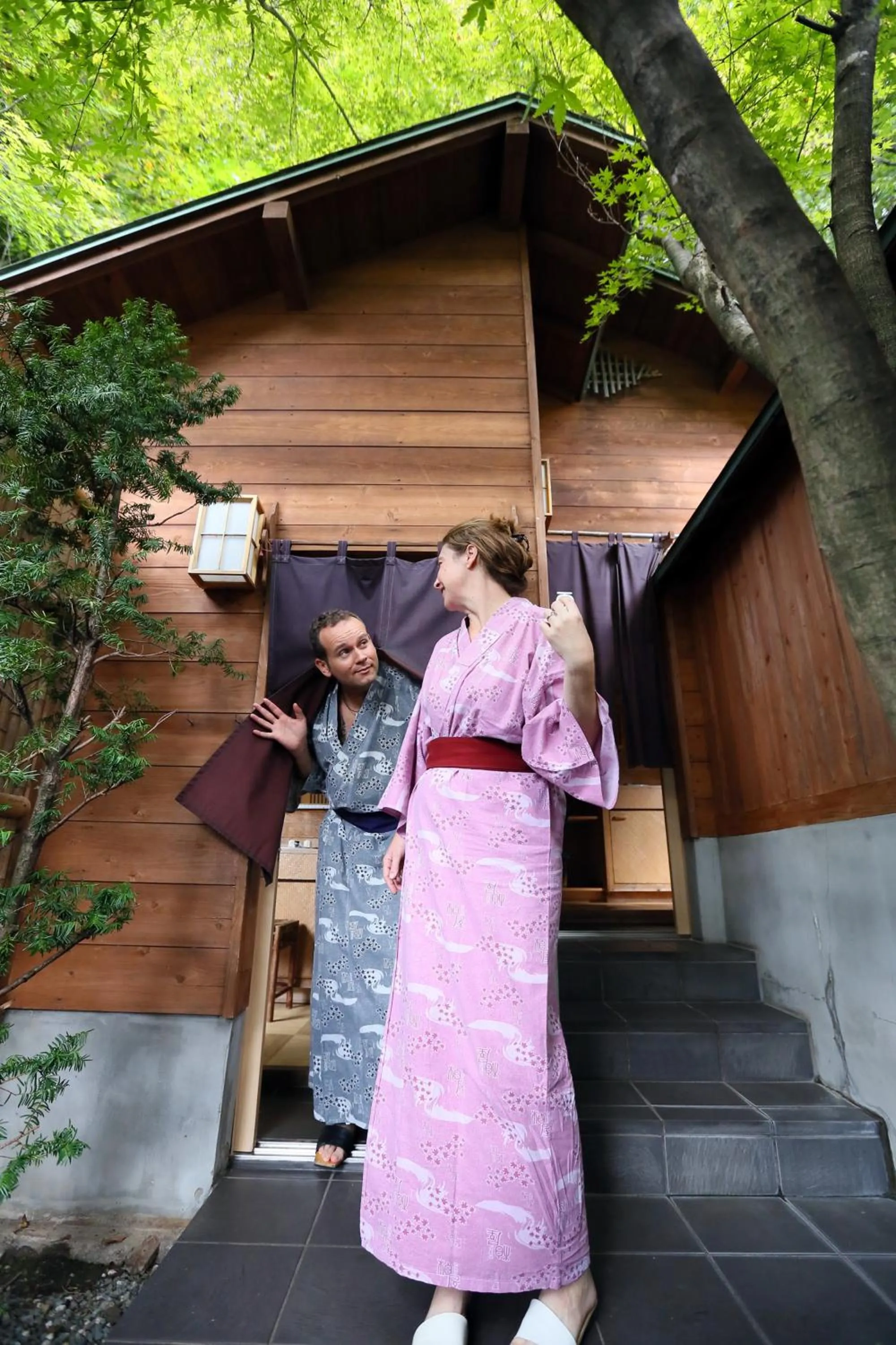 Open Air Bath in Shima Onsen Kashiwaya Ryokan