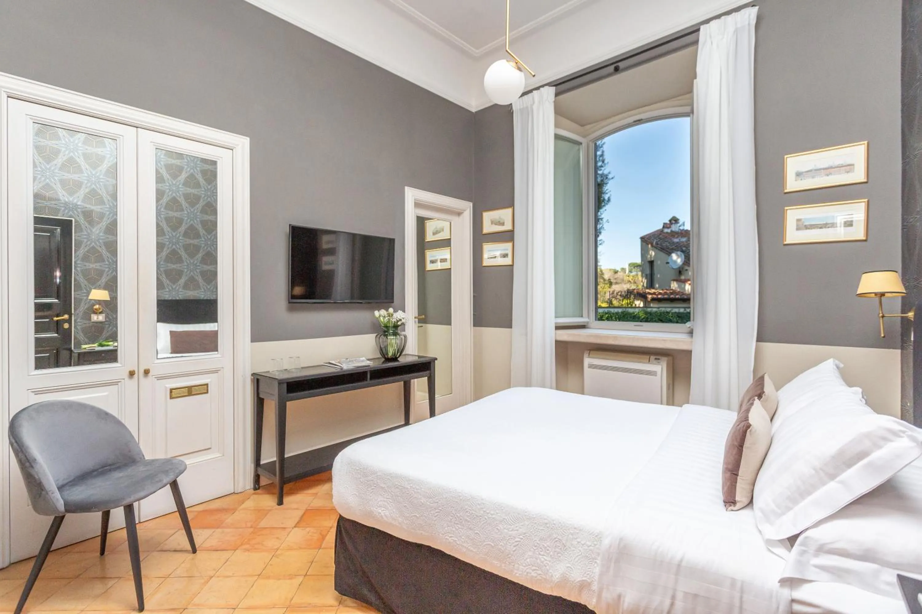 Bedroom, Bed in Hotel Parrasio