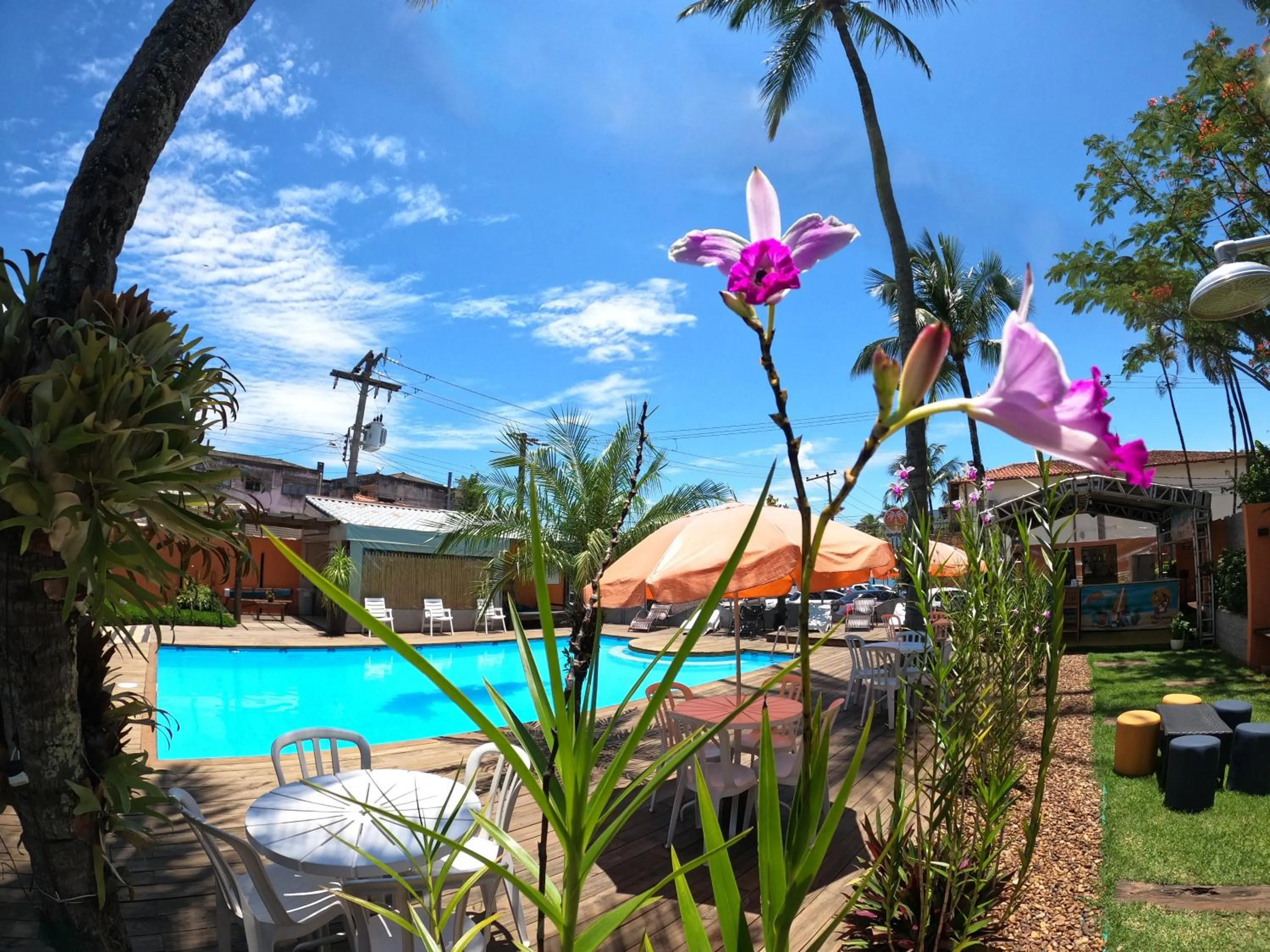 Pool view in Recanto das Carpas