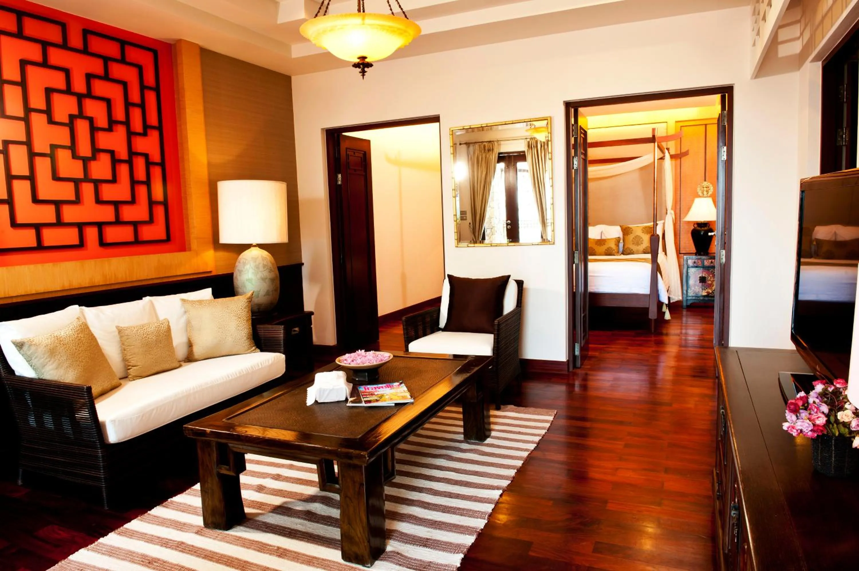 Living room, Bed in Pawanthorn Samui - SHA Plus