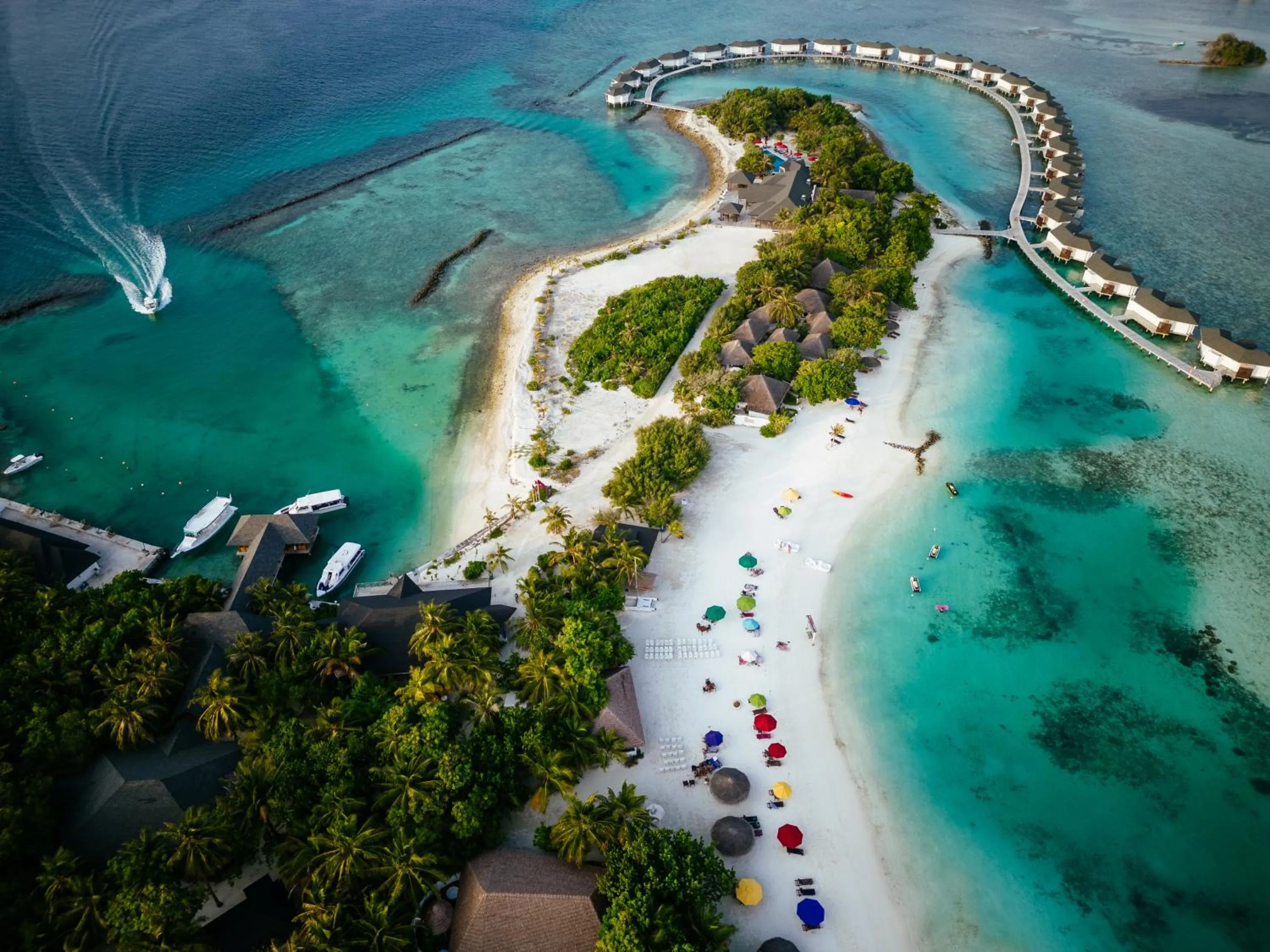 Bird's eye view in Cinnamon Dhonveli Maldives - Free One-Way Speedboat and 02 Kids Under 12 Stay & Dine Free