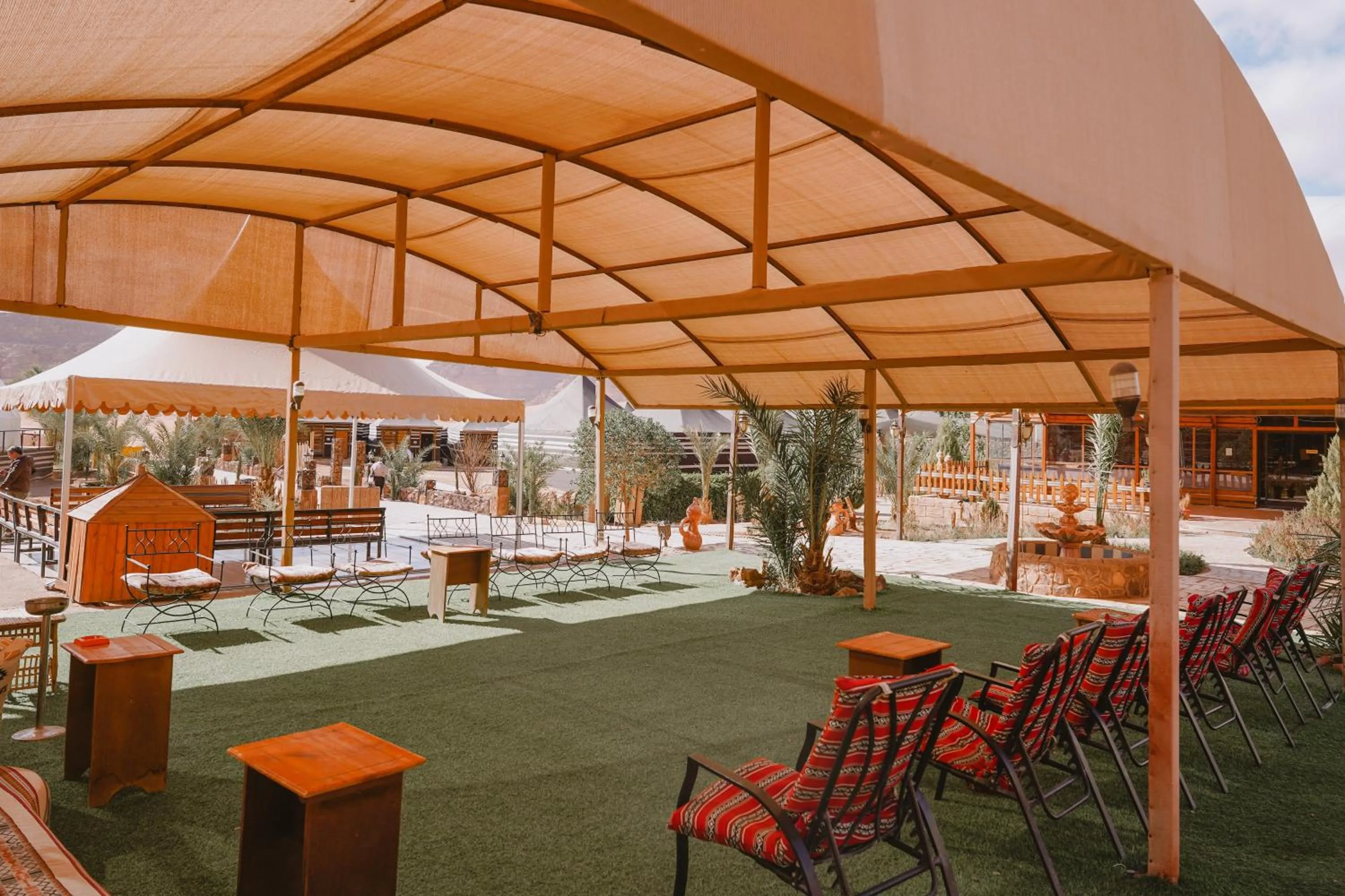 Seating area in Hasan Zawaideh Camp