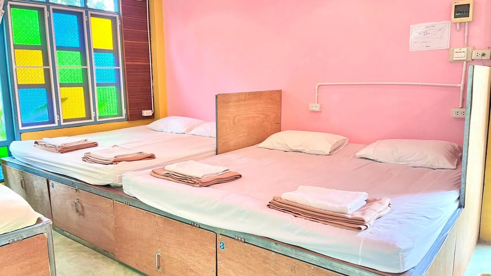 Bed in Pai Flora Resort