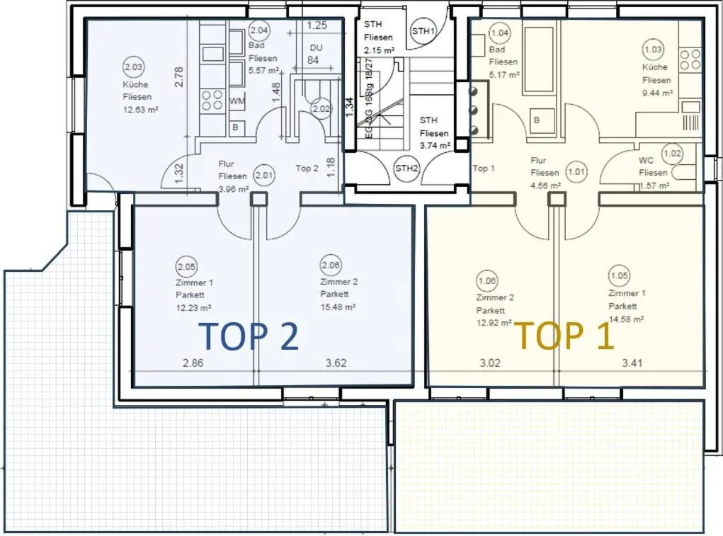Floor plan in Apartment hauskaernten