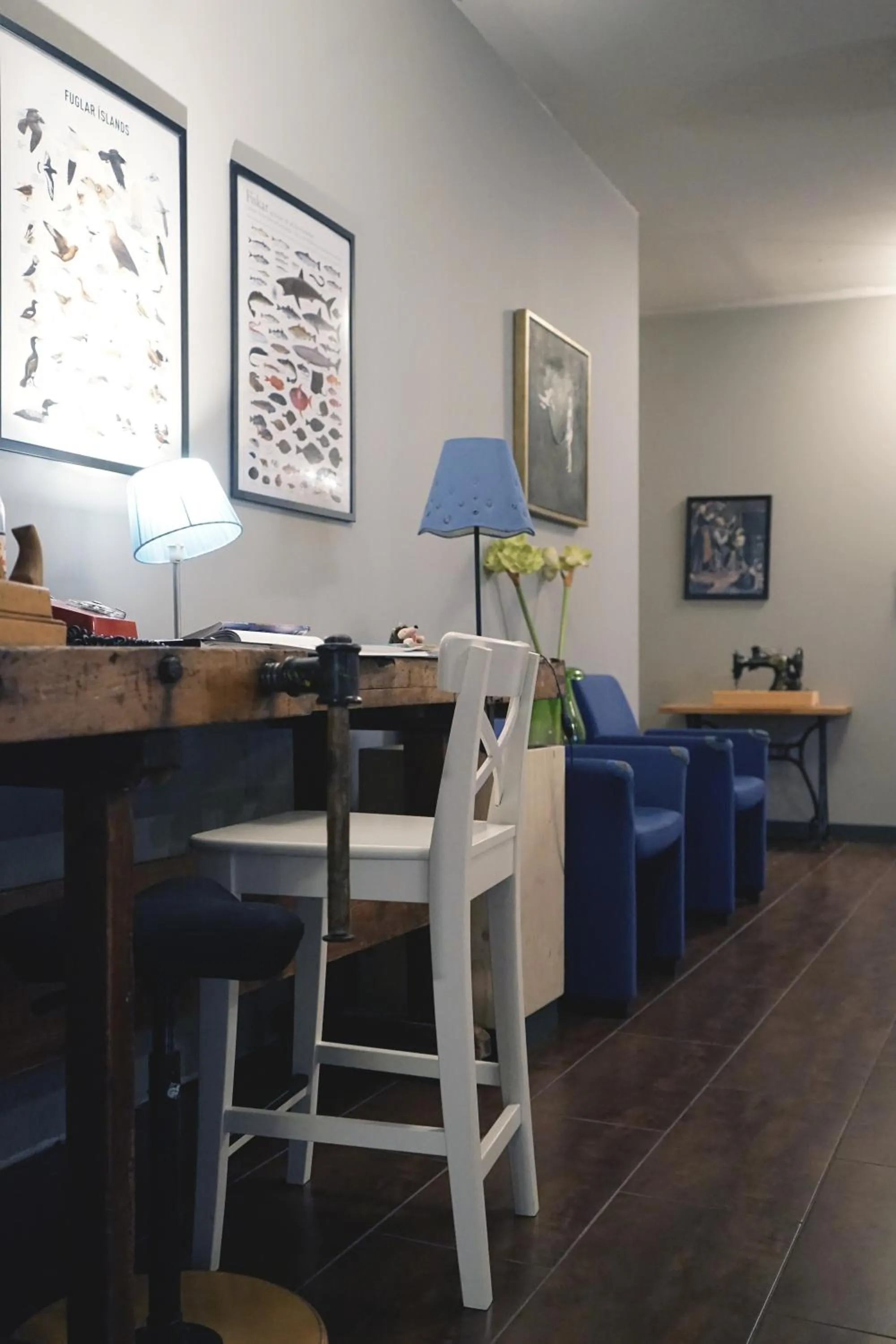 Living room in Tehúsið Hostel