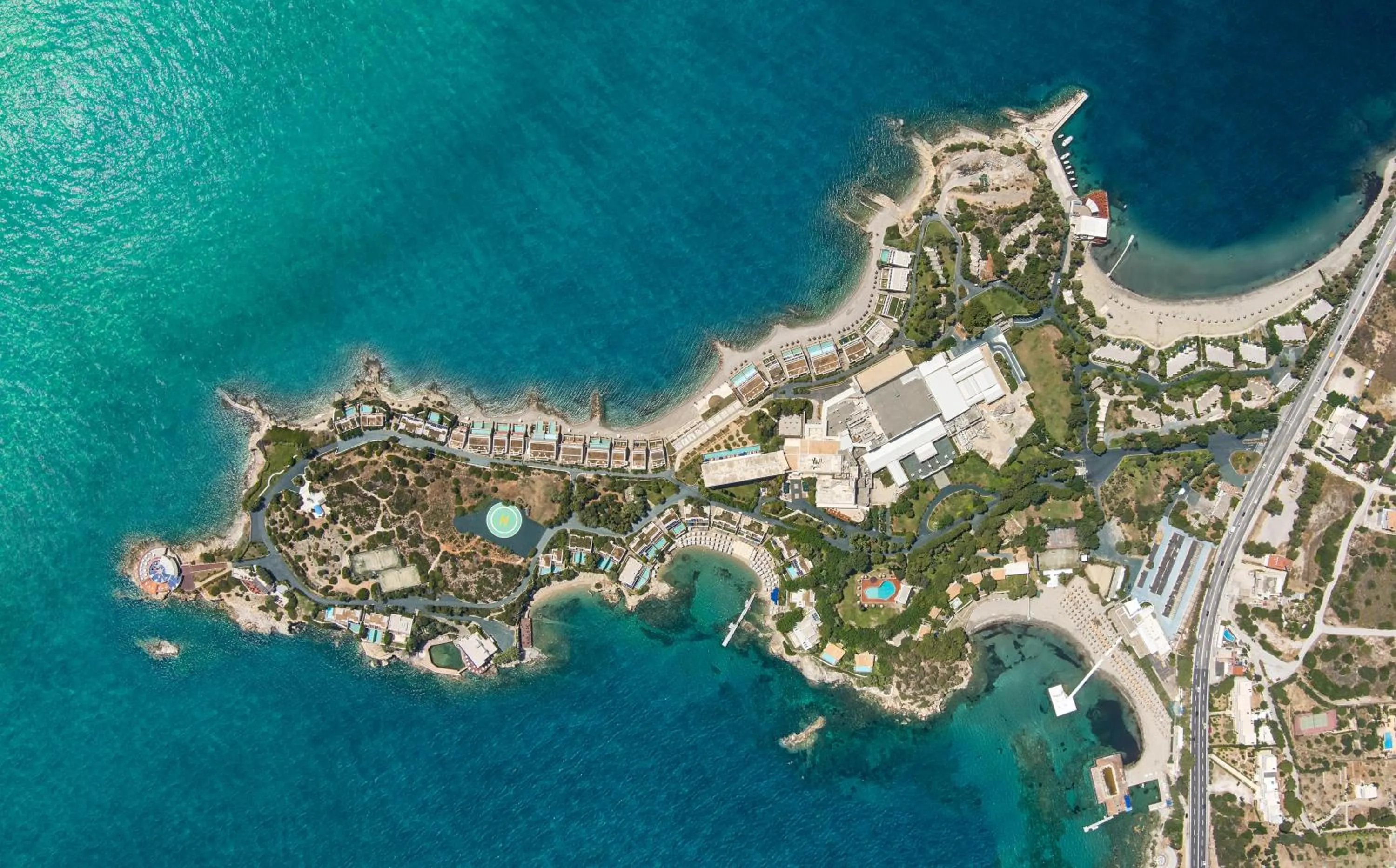 Bird's eye view in Grand Resort Lagonissi