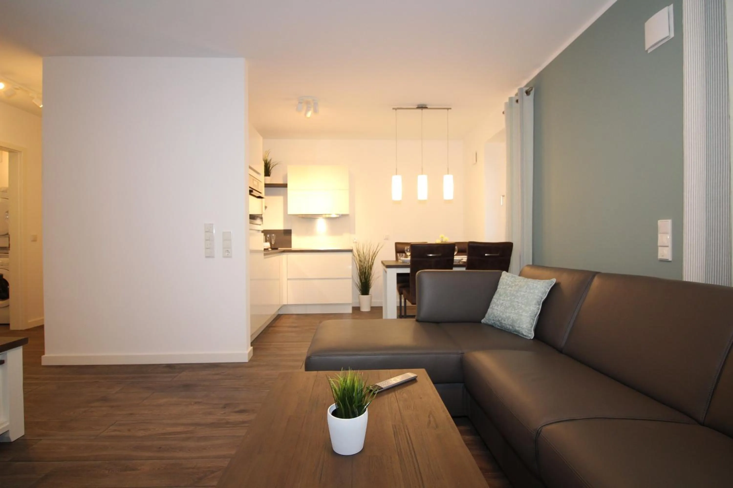Kitchen or kitchenette in Wohnen am Yachthafen W25