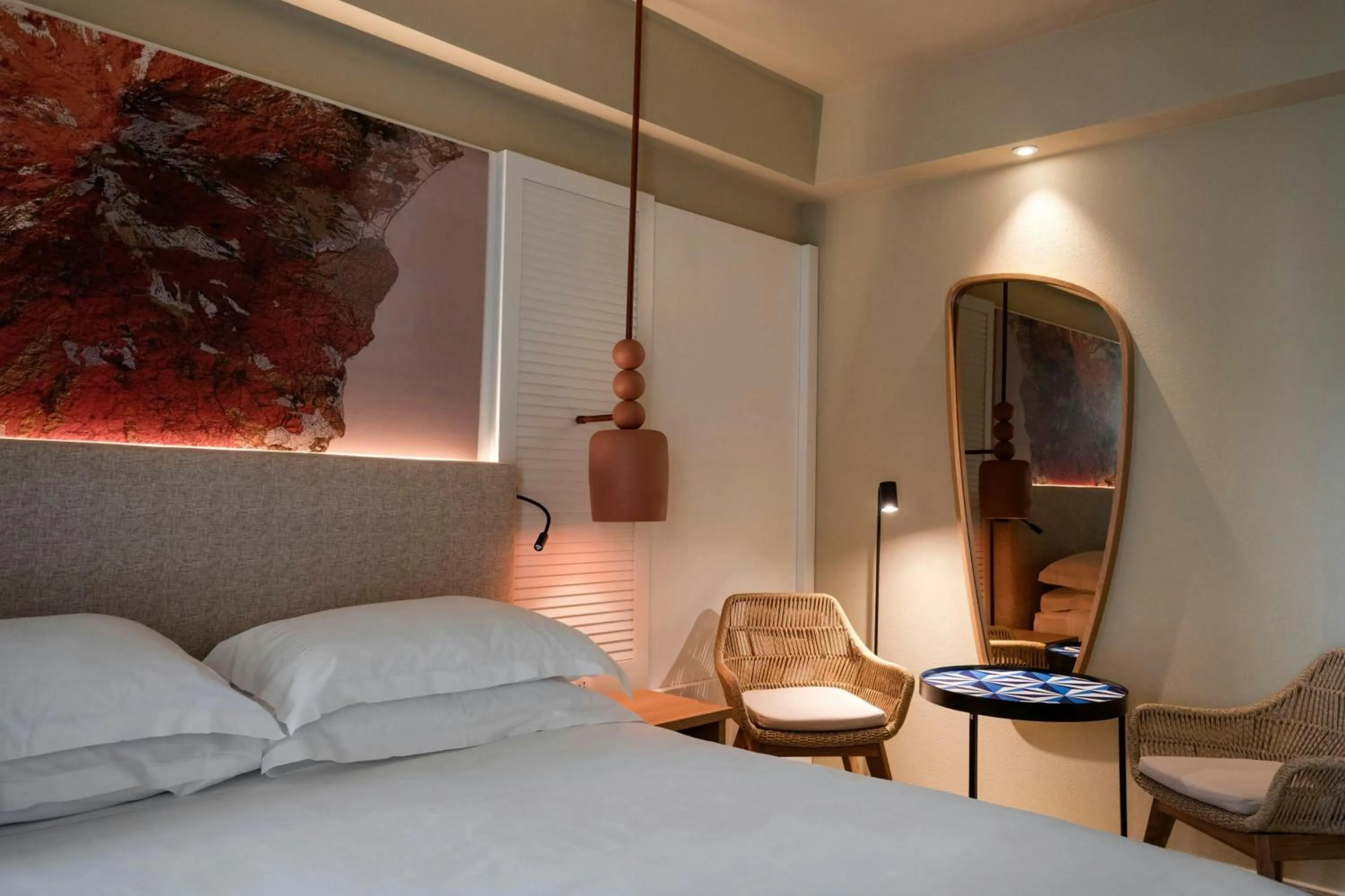 Photo of the whole room, Bed in Mangia's Brucoli, Sicily, Autograph Collection