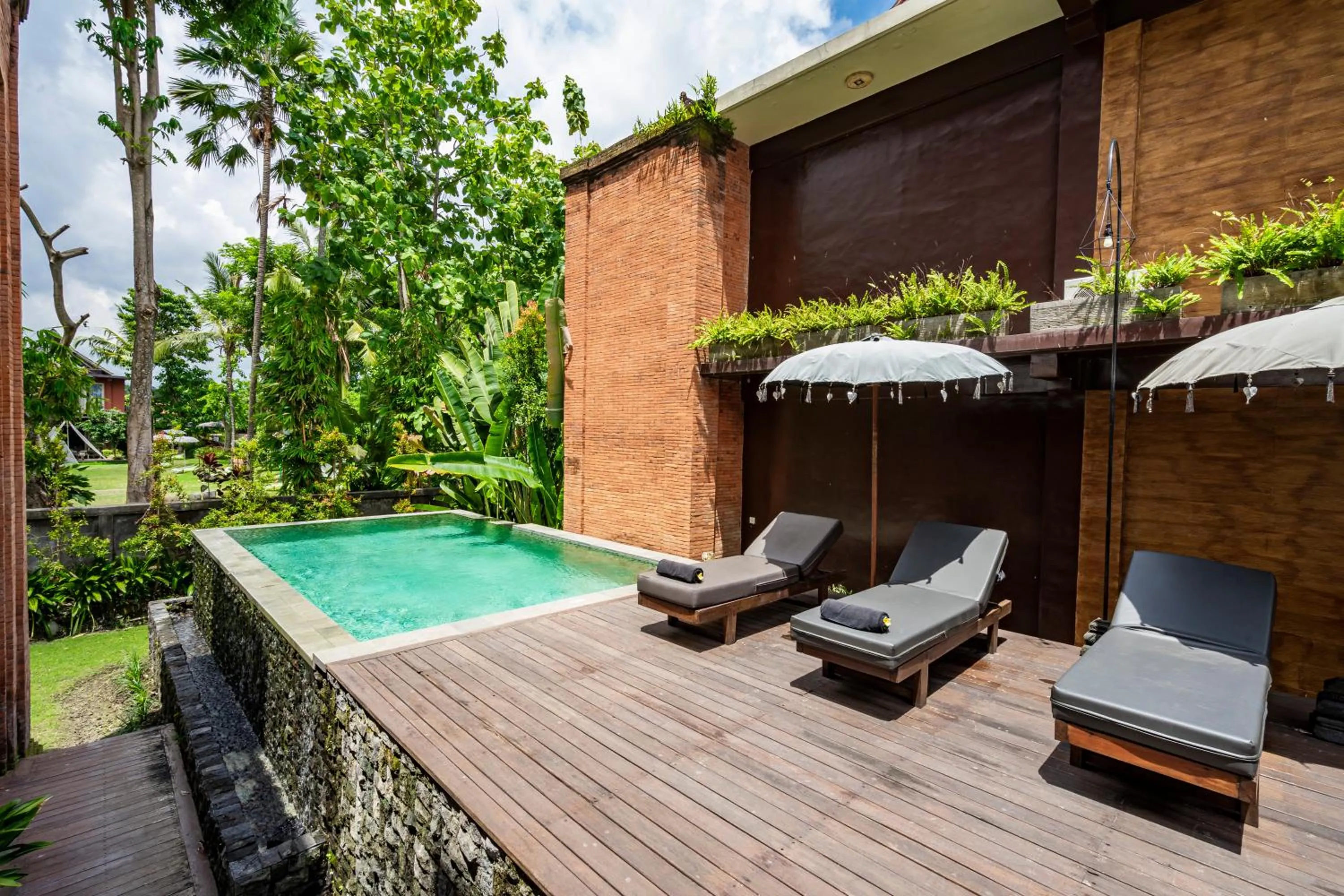 Pool view in KajaNe Yangloni at Ubud Bali