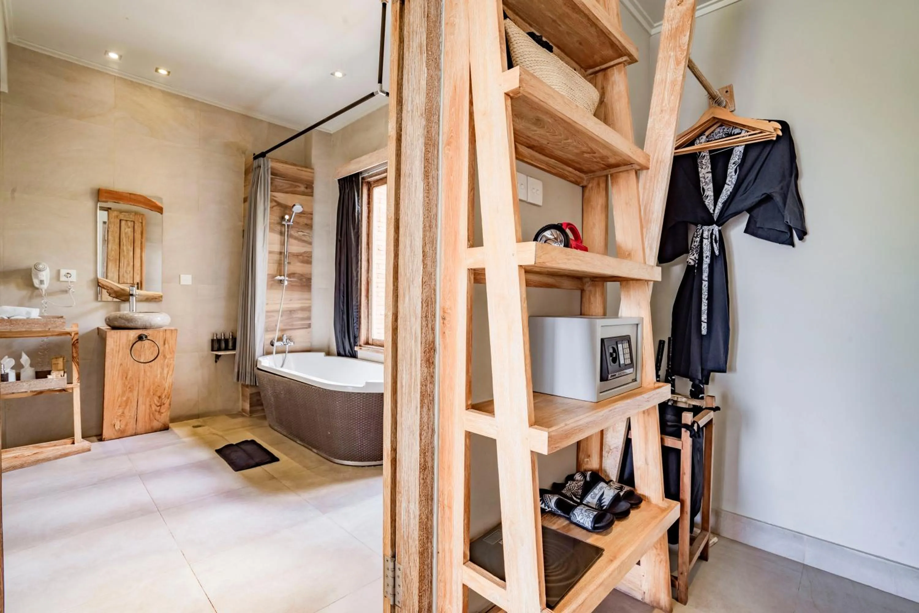 Bathroom, Bed in KajaNe Yangloni at Ubud Bali