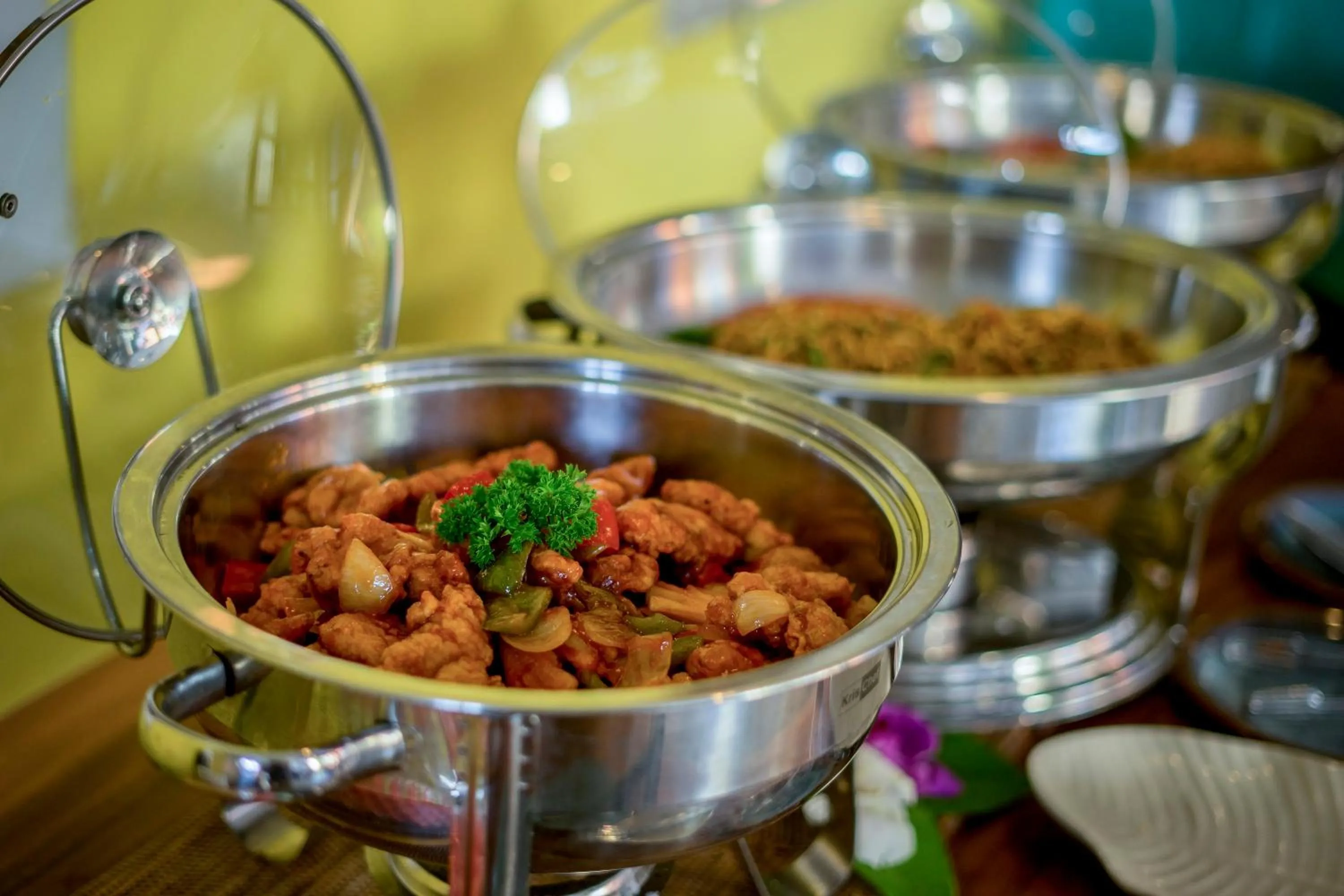 Buffet breakfast in Royal Hotel and Villa Bali