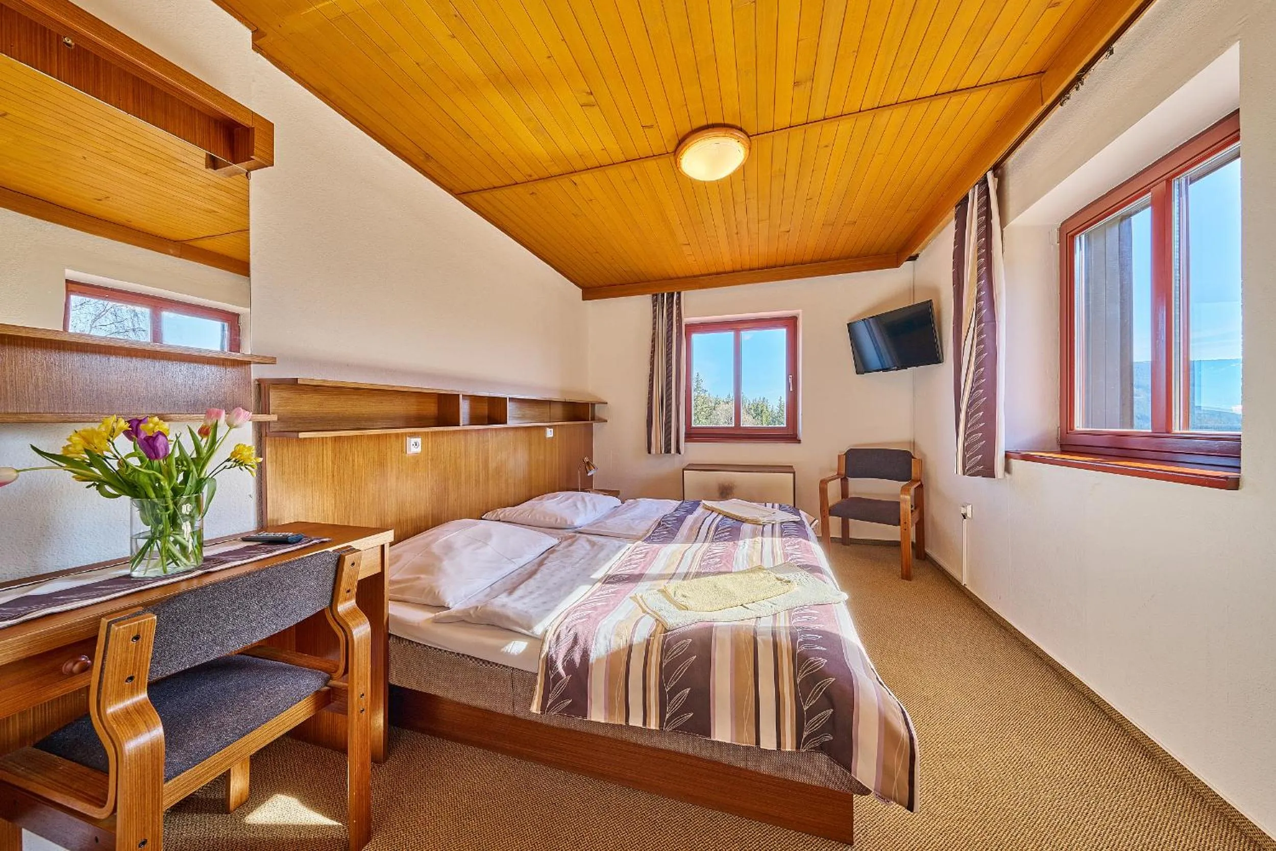 Bed in Hotel Bouda Jana