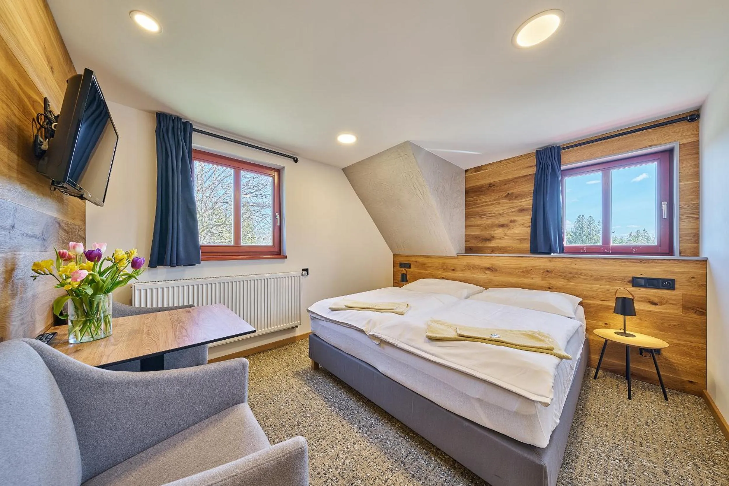 Bed in Hotel Bouda Jana