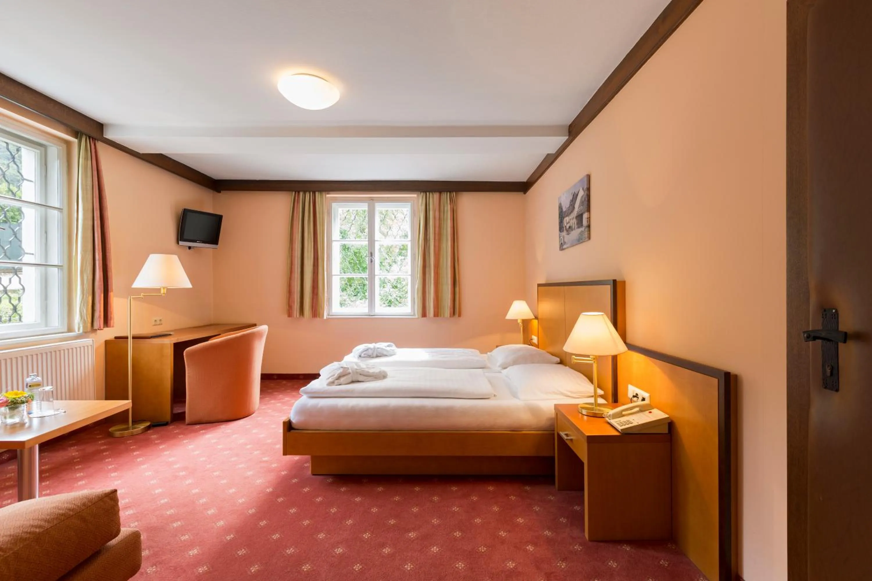 Bedroom, Bed in Hotel Restaurant Höldrichsmühle