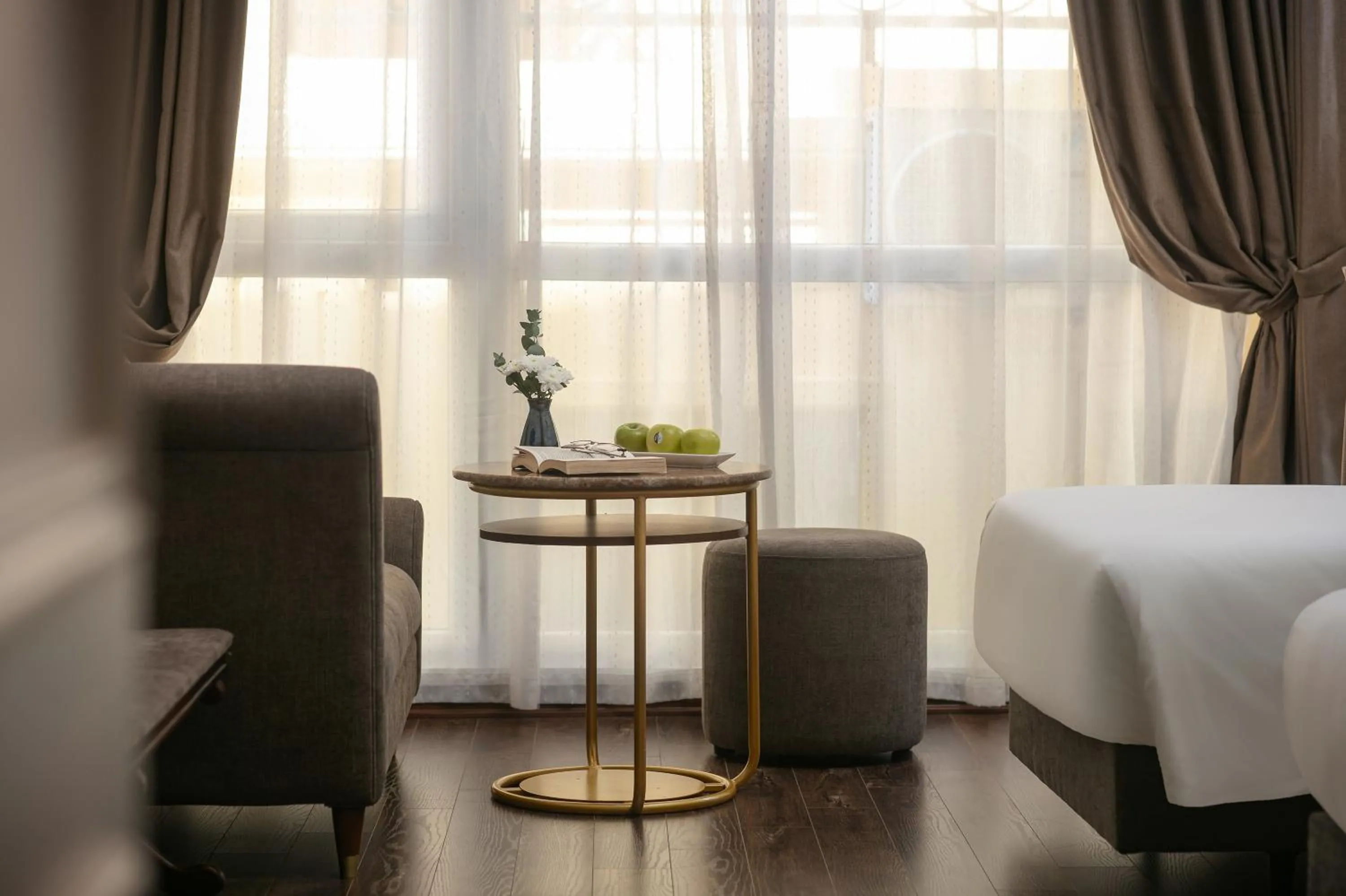 Seating area, Bed in Hanoi Allure Hotel