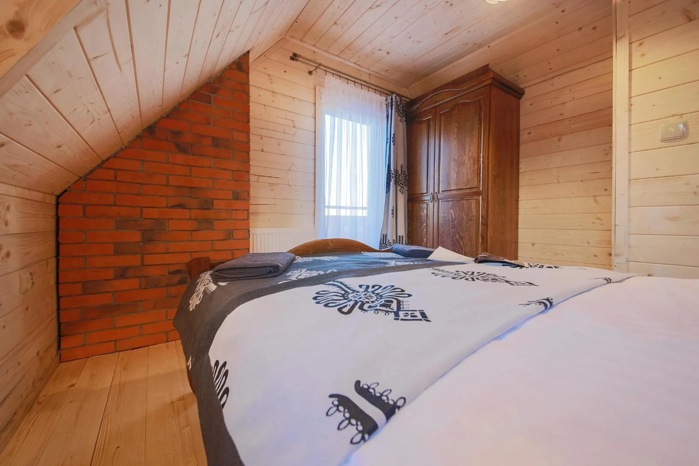 Bedroom, Bed in Domki Górskie Janosik, Kwicoł i Pyzdra Jacuzzi, Sauna