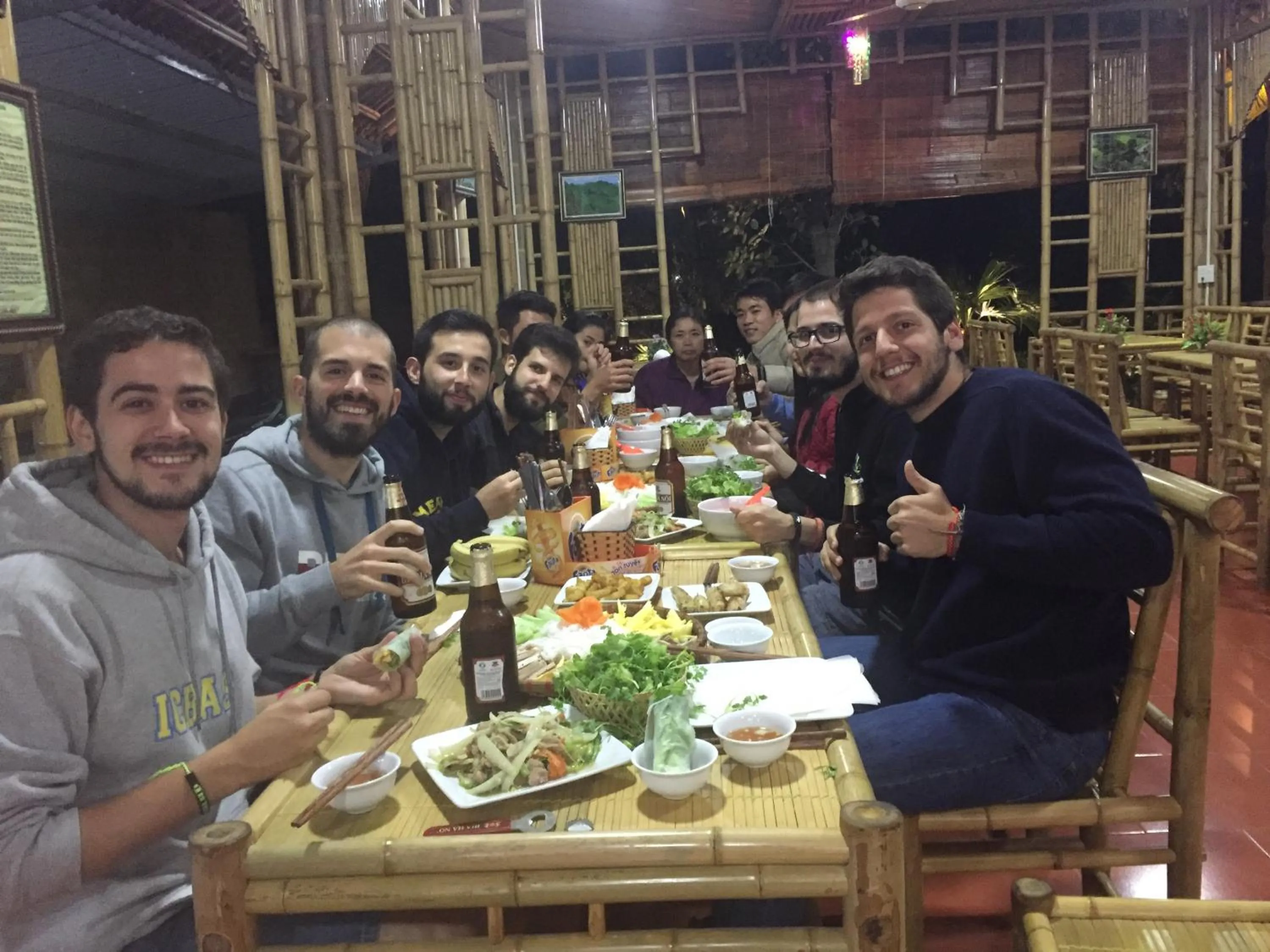 group of guests in Trang An River View Homestay