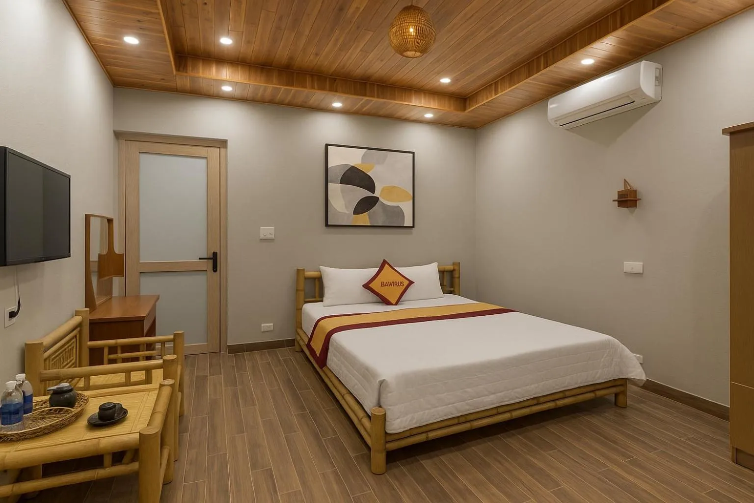 Bed in Trang An River View Homestay