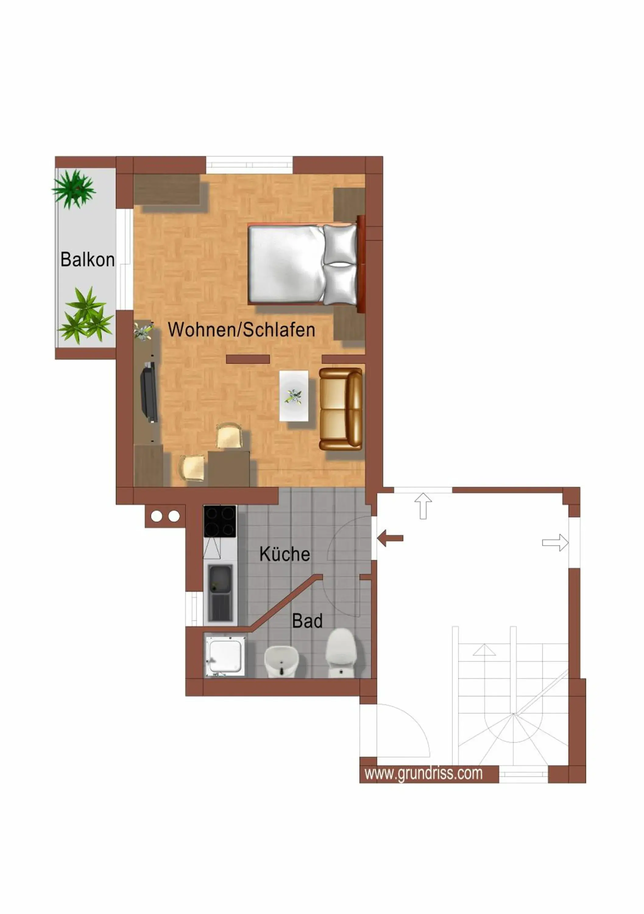 Studio Apartment with Sea View (3 Adults) in BC Better Choice Apartments Studio Apartment with Sea View (3 Adults) in BC Better Choice Apartments