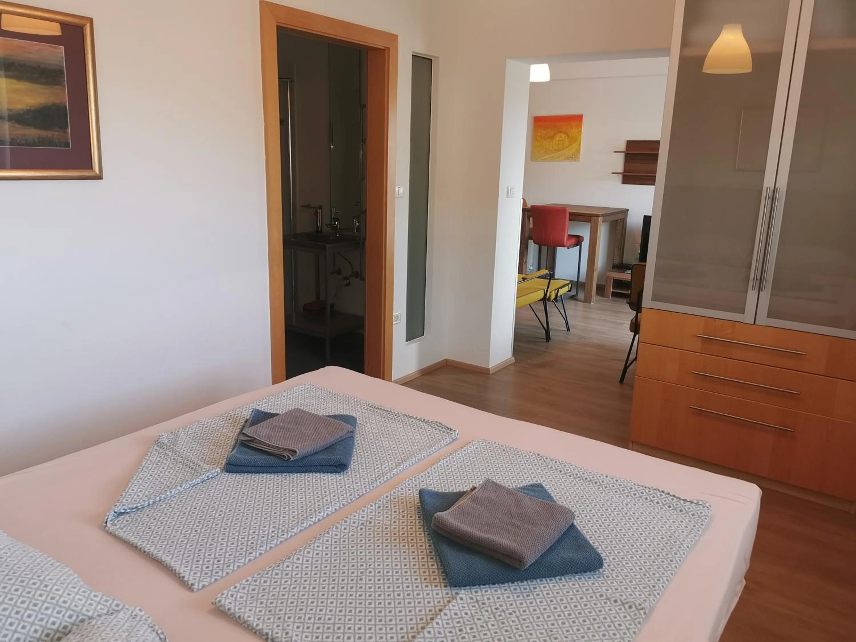 Bed in BC Better Choice Apartments with Central Heating