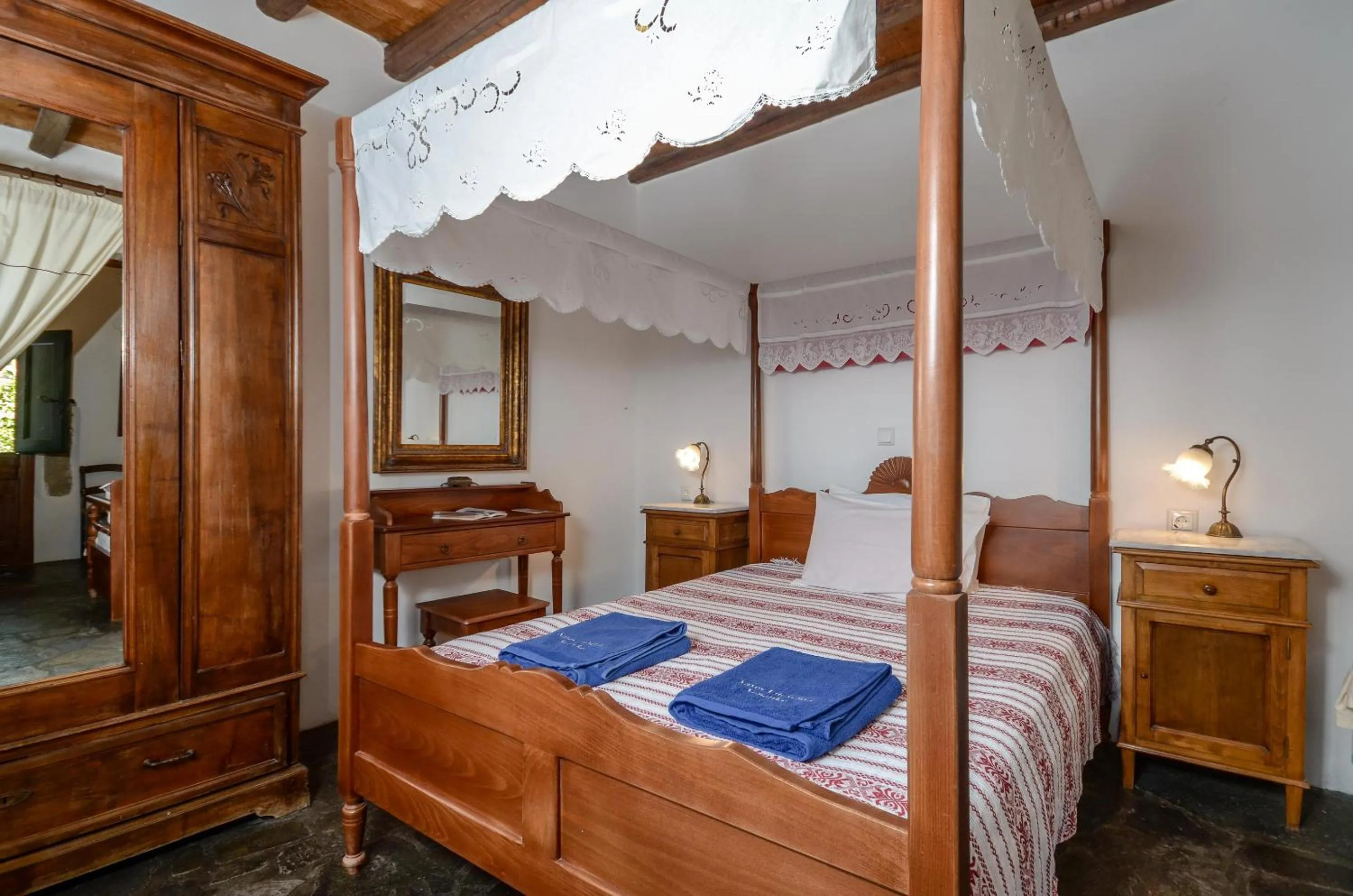 Bed in Naxos Filoxenia Hotel