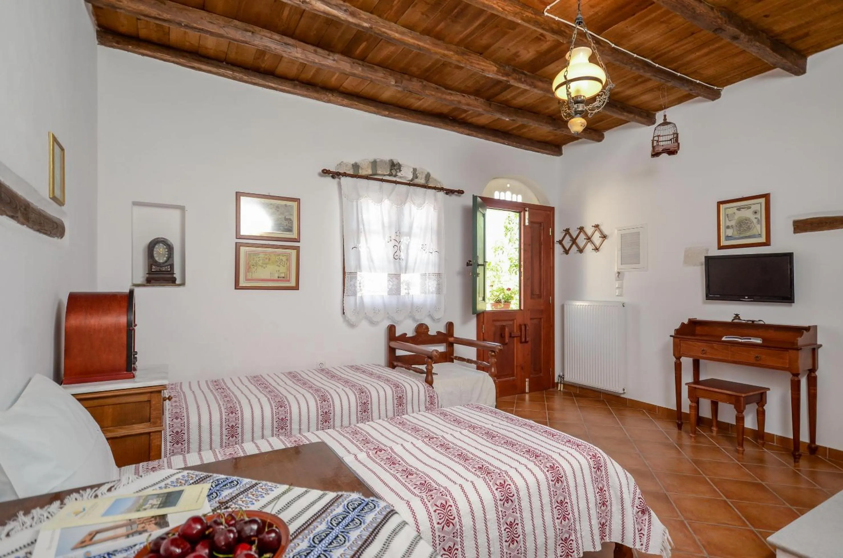 Bed in Naxos Filoxenia Hotel