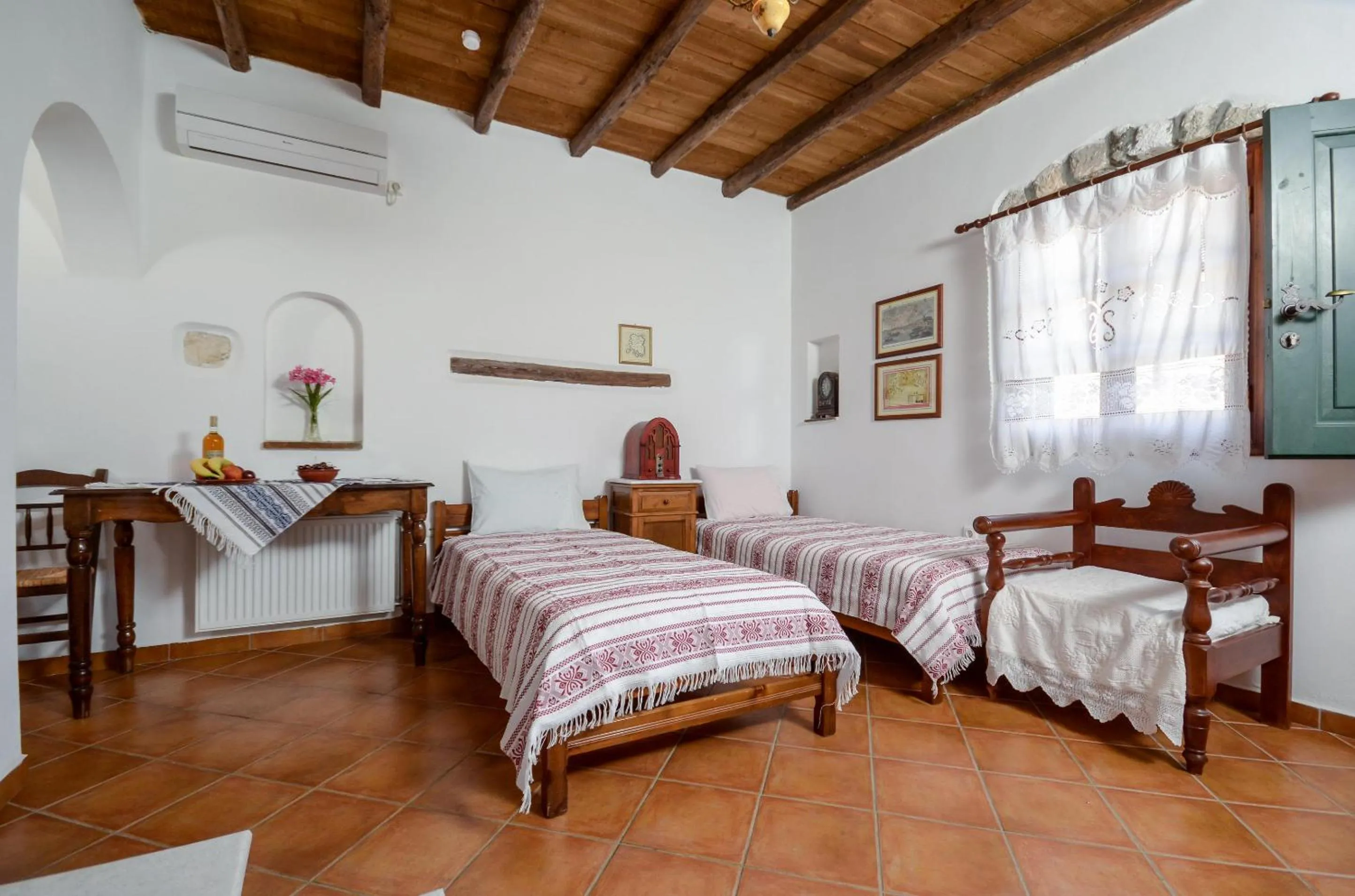 Bed in Naxos Filoxenia Hotel