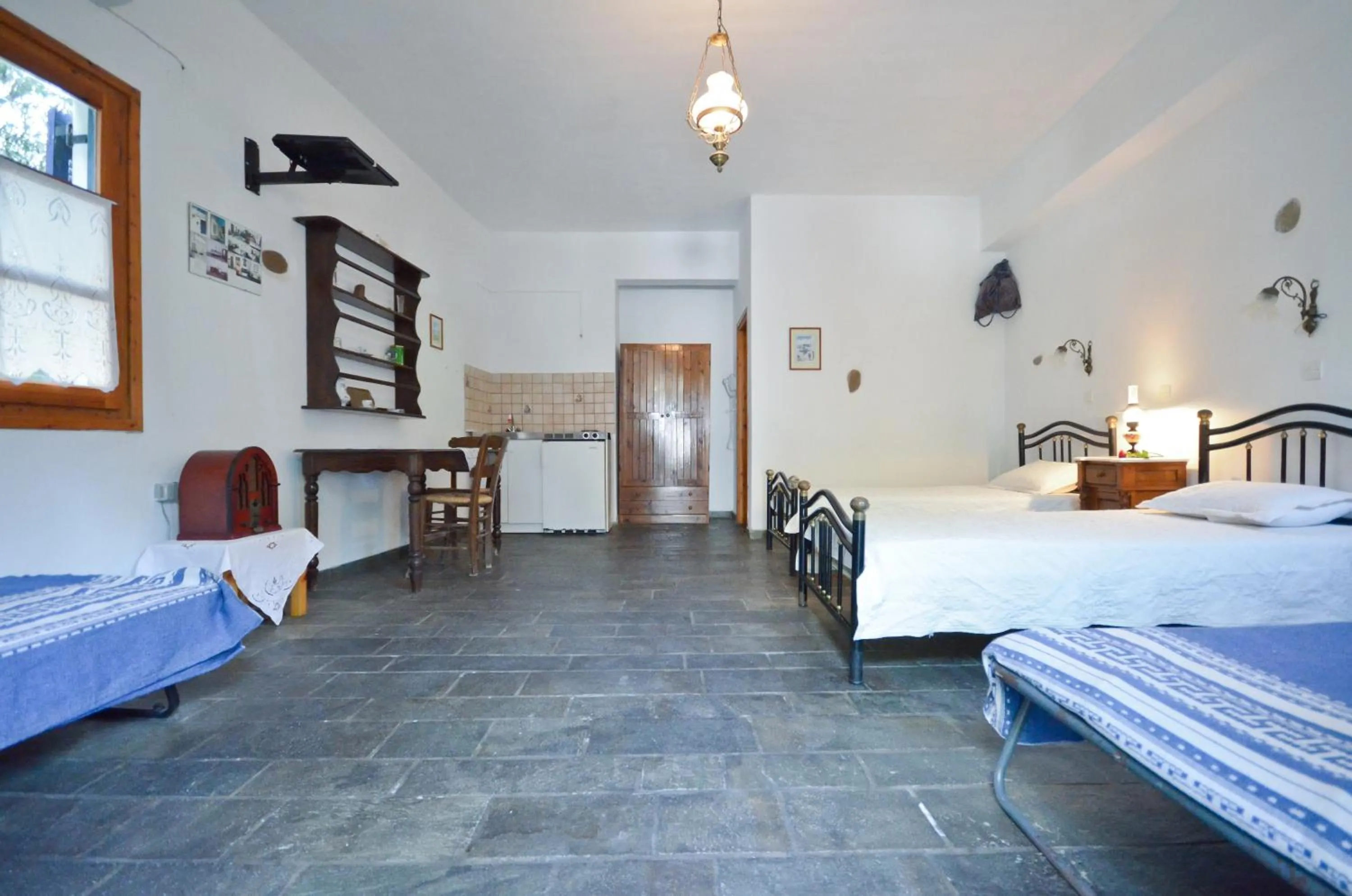 Bed in Naxos Filoxenia Hotel