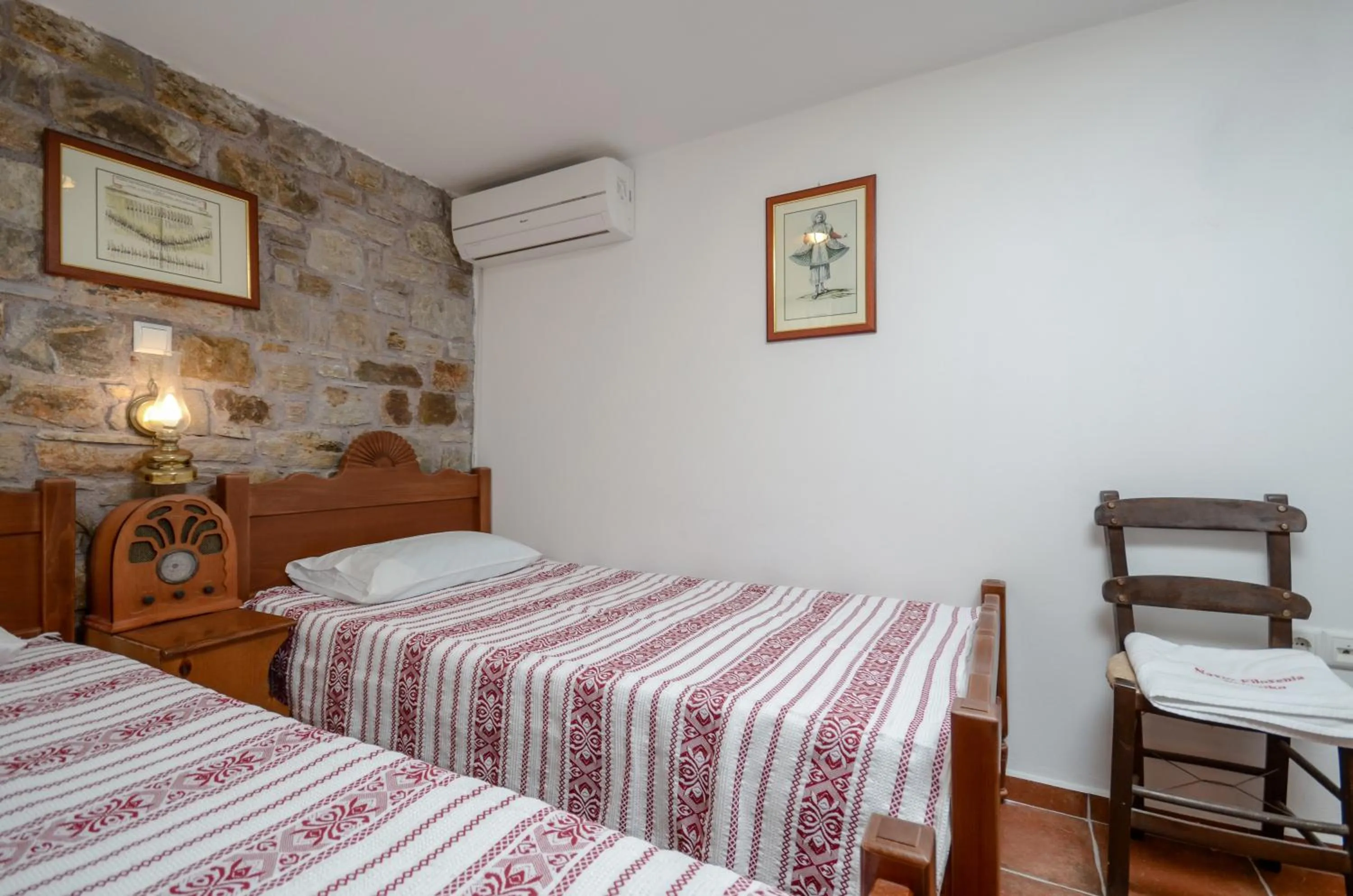 Bed in Naxos Filoxenia Hotel