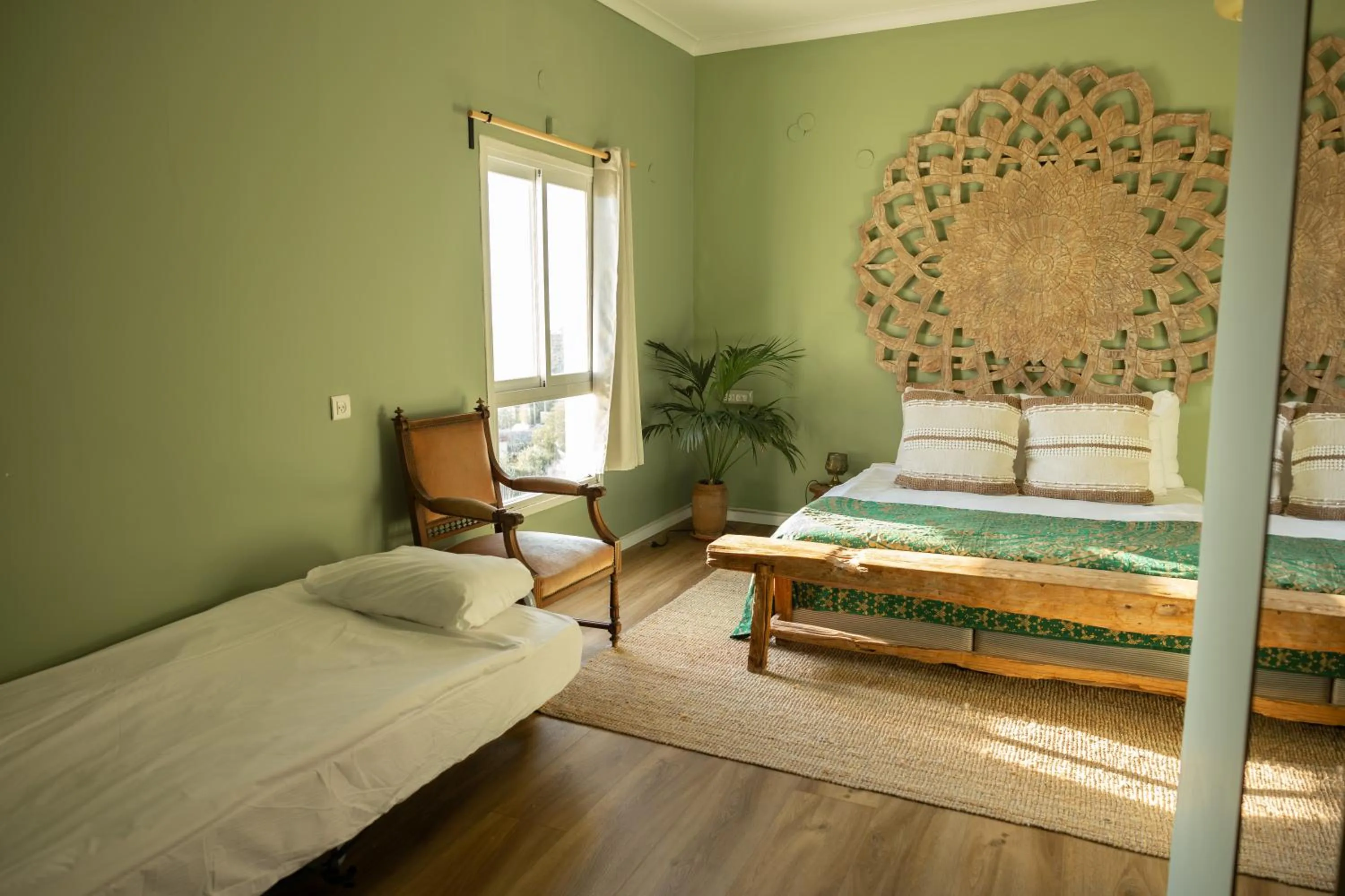 View (from property/room), Bed in Beit Oren Hotel