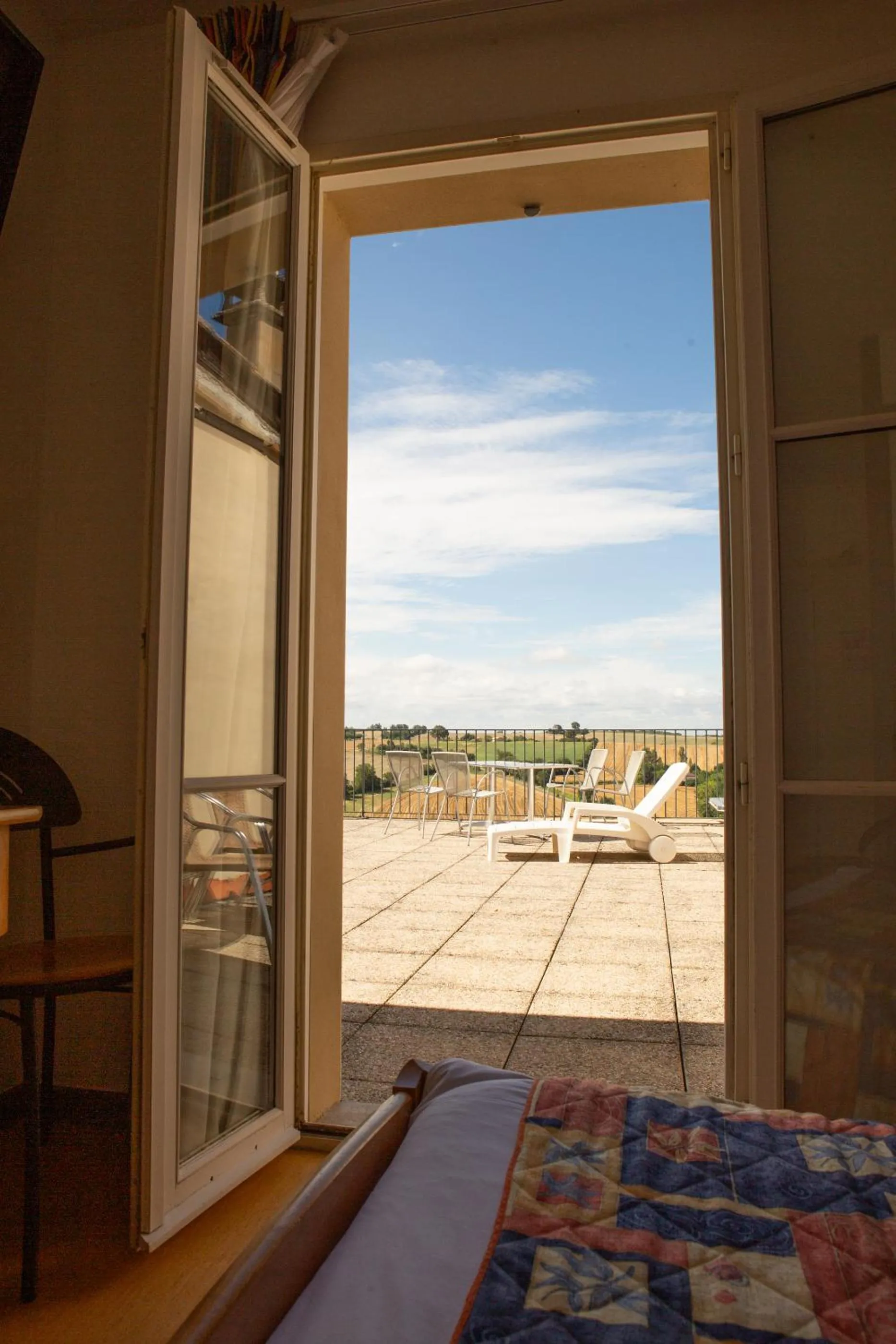 Balcony/Terrace in Logis Hotels - Le relais des deux vallées - Hôtel et restaurant