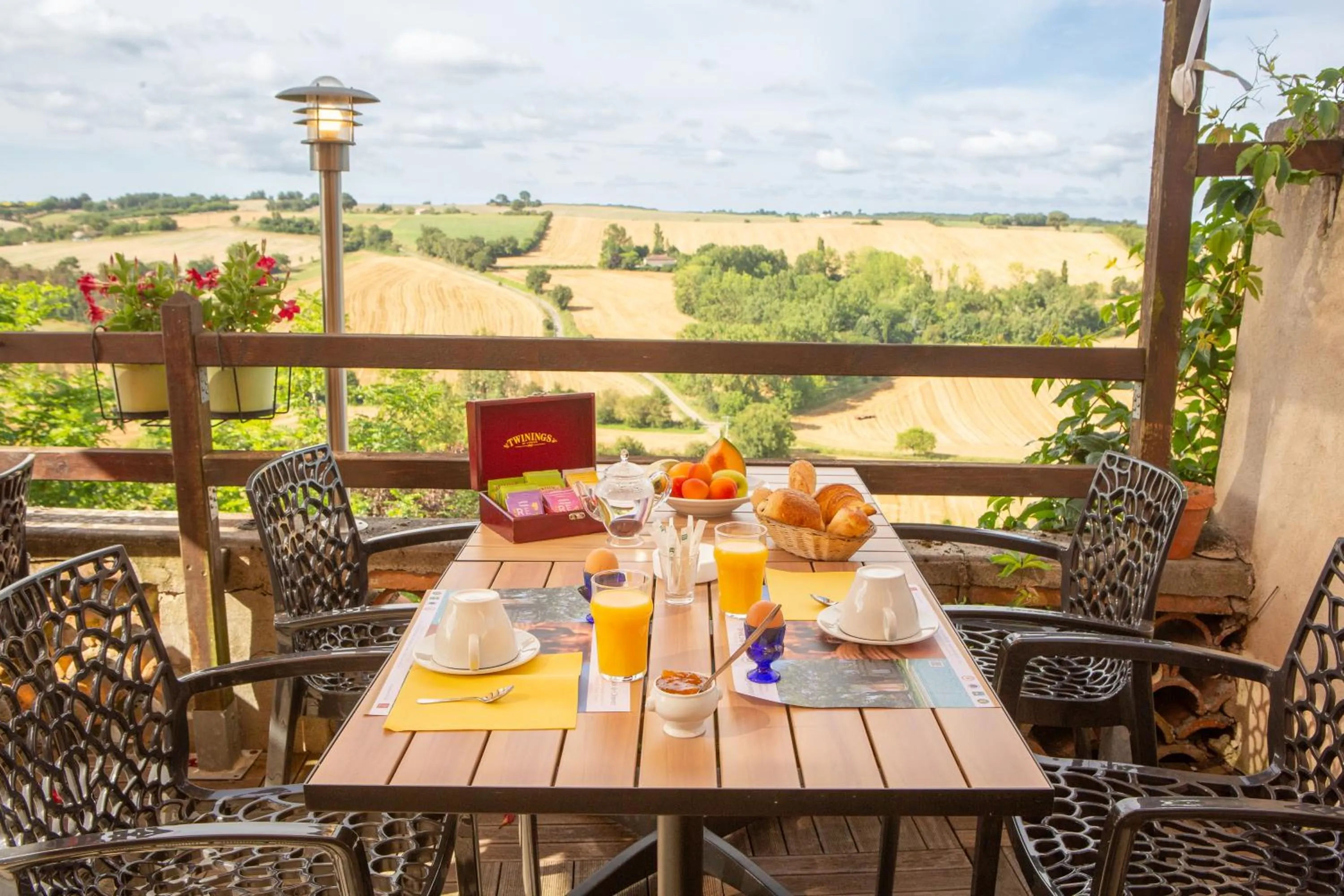 Balcony/Terrace in Logis Hotels - Le relais des deux vallées - Hôtel et restaurant