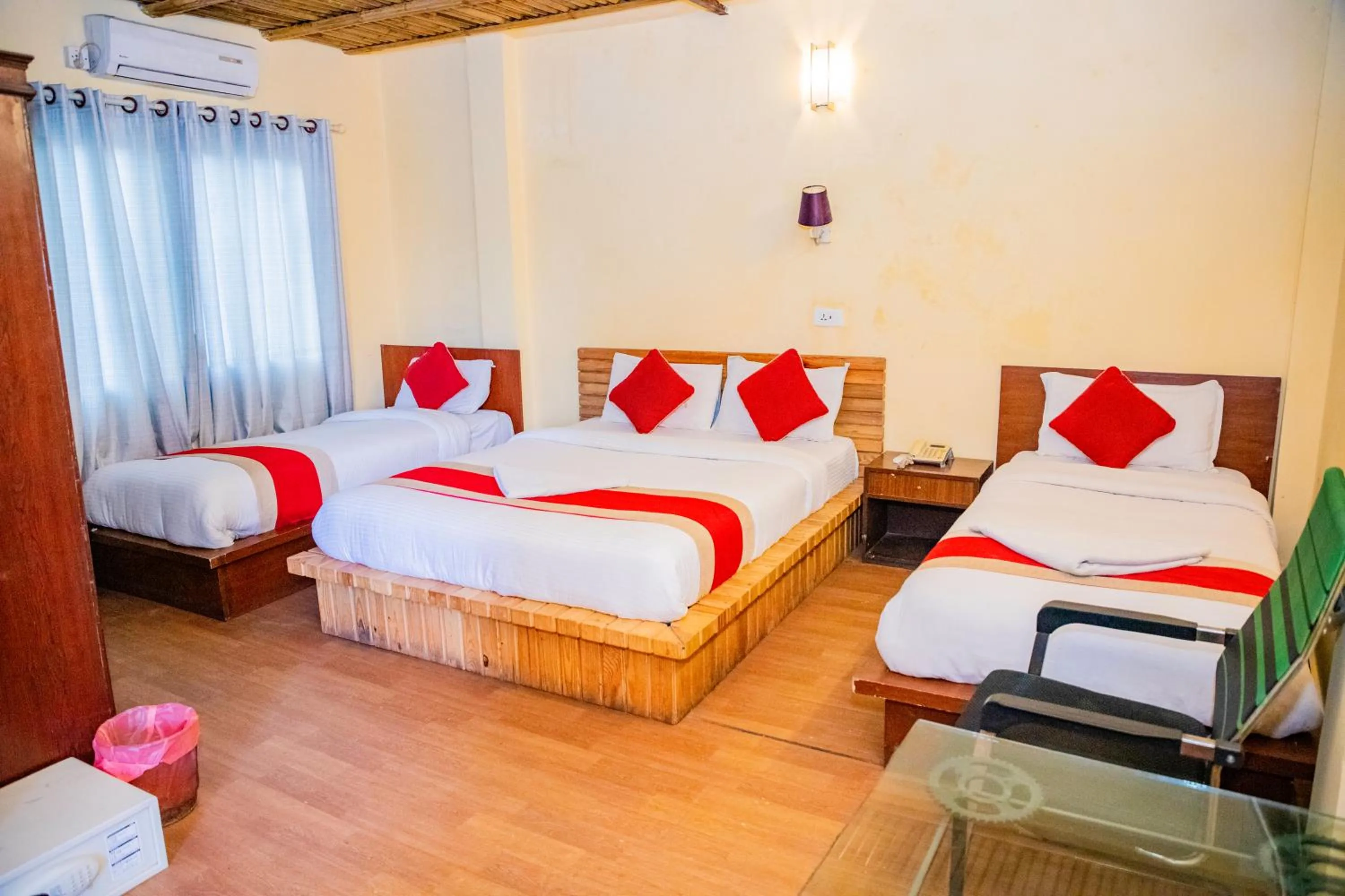 Bed in Doors Hotel Thamel