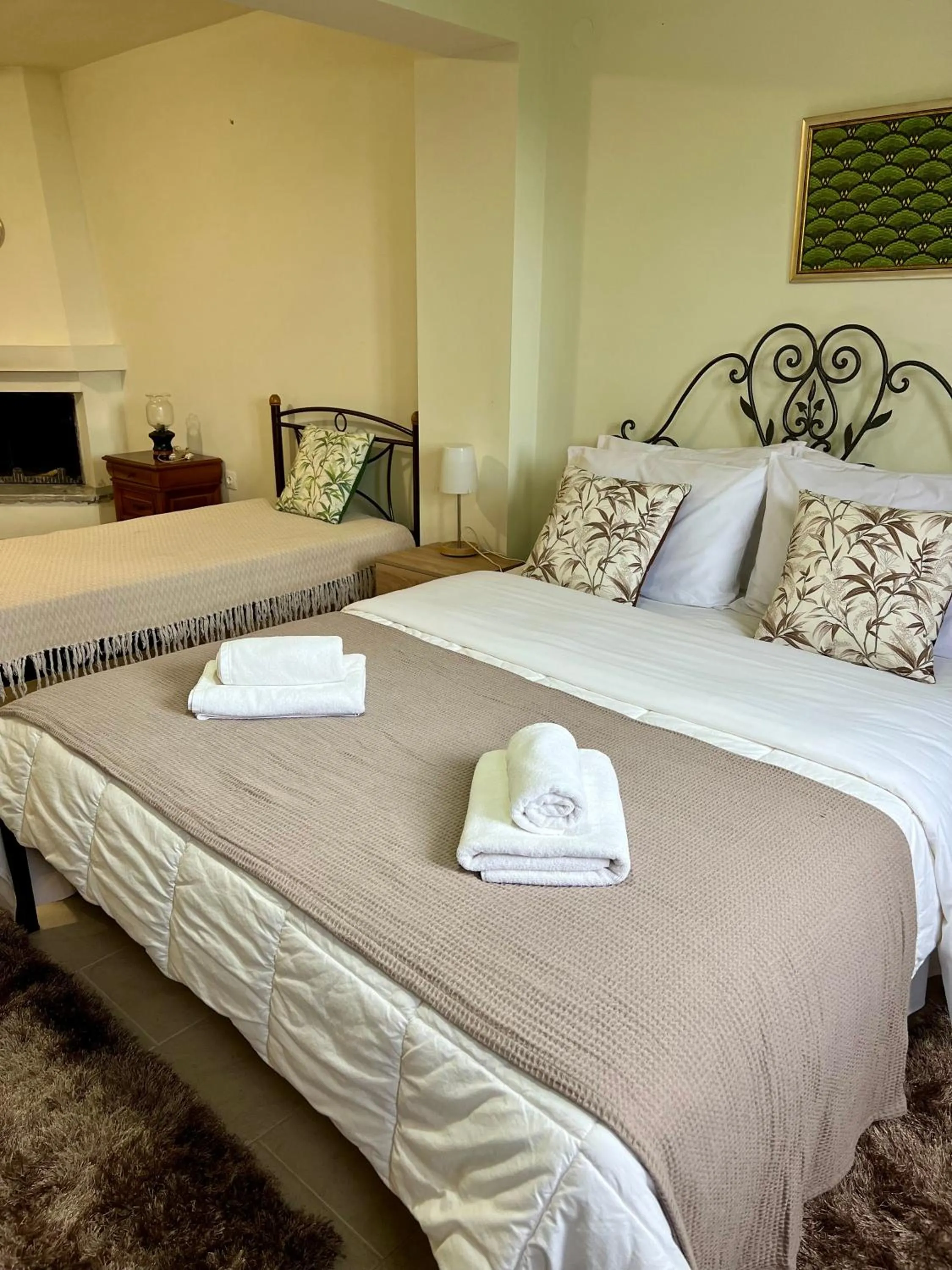 Bed in Hotel Petradi