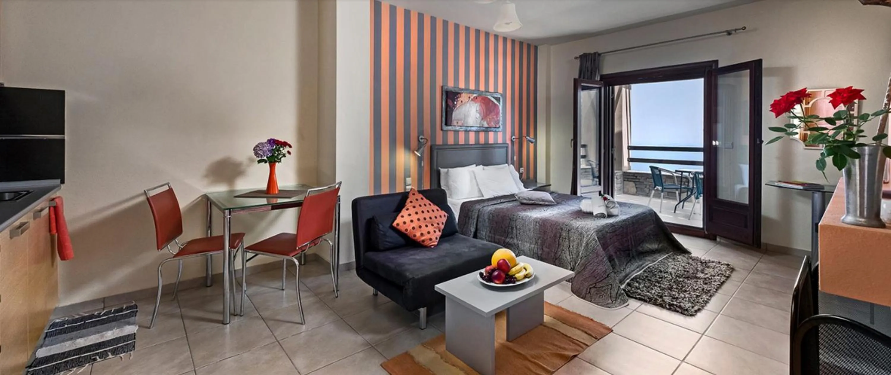 Bed in Hotel Petradi