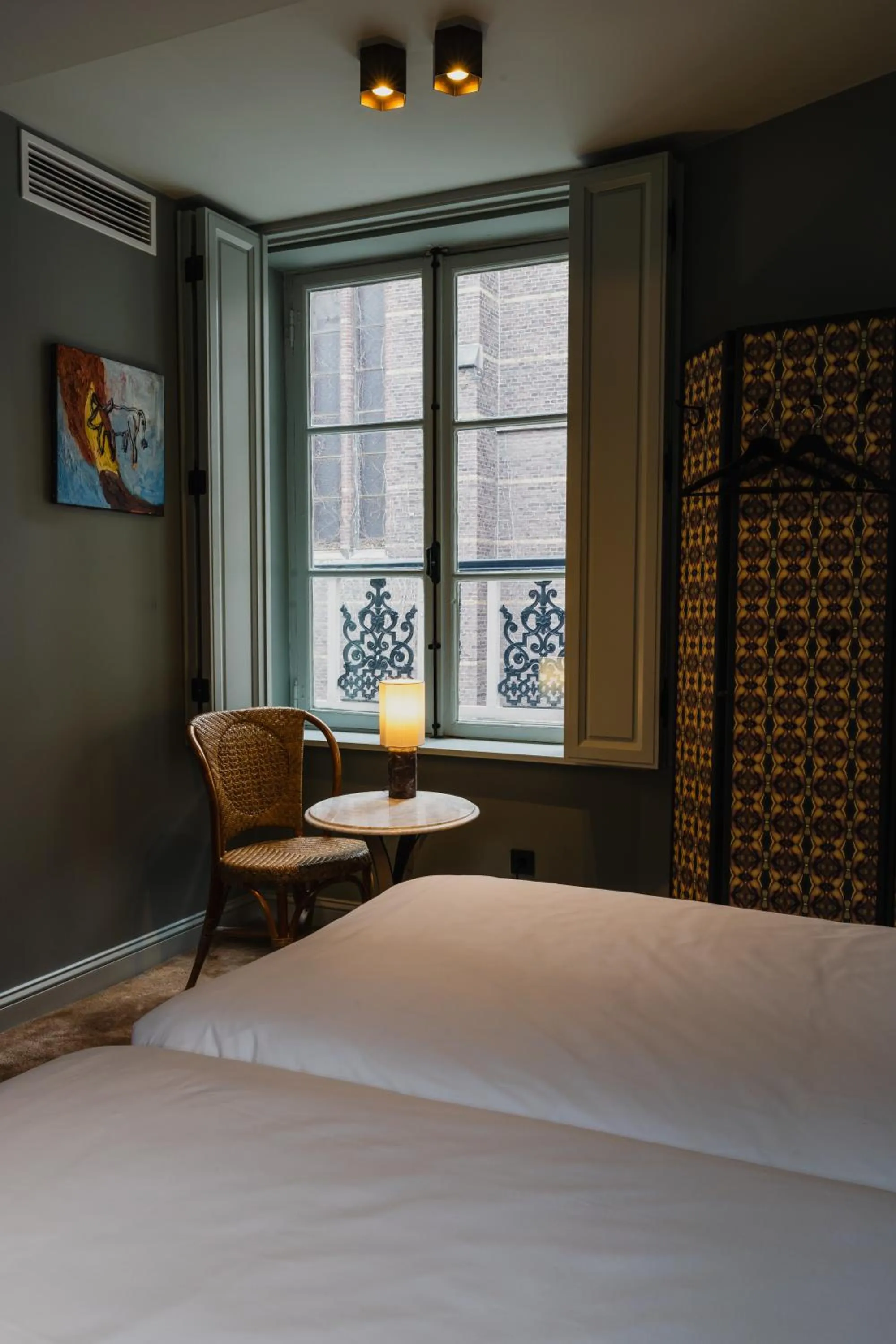 Decorative detail, Bed in Hotel Monastère Maastricht