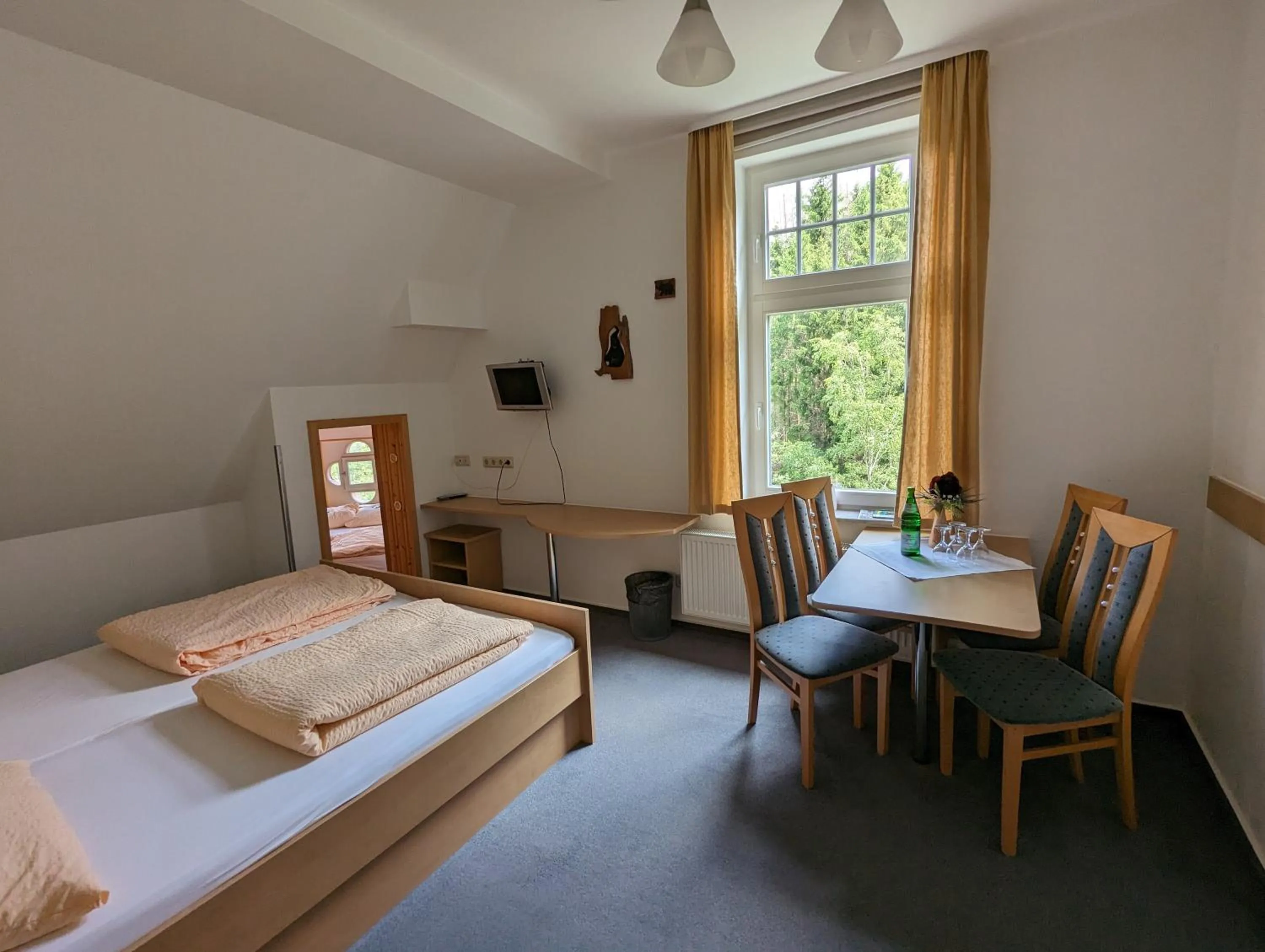 Bed in Waldgasthaus & Berghotel Steinerne Renne
