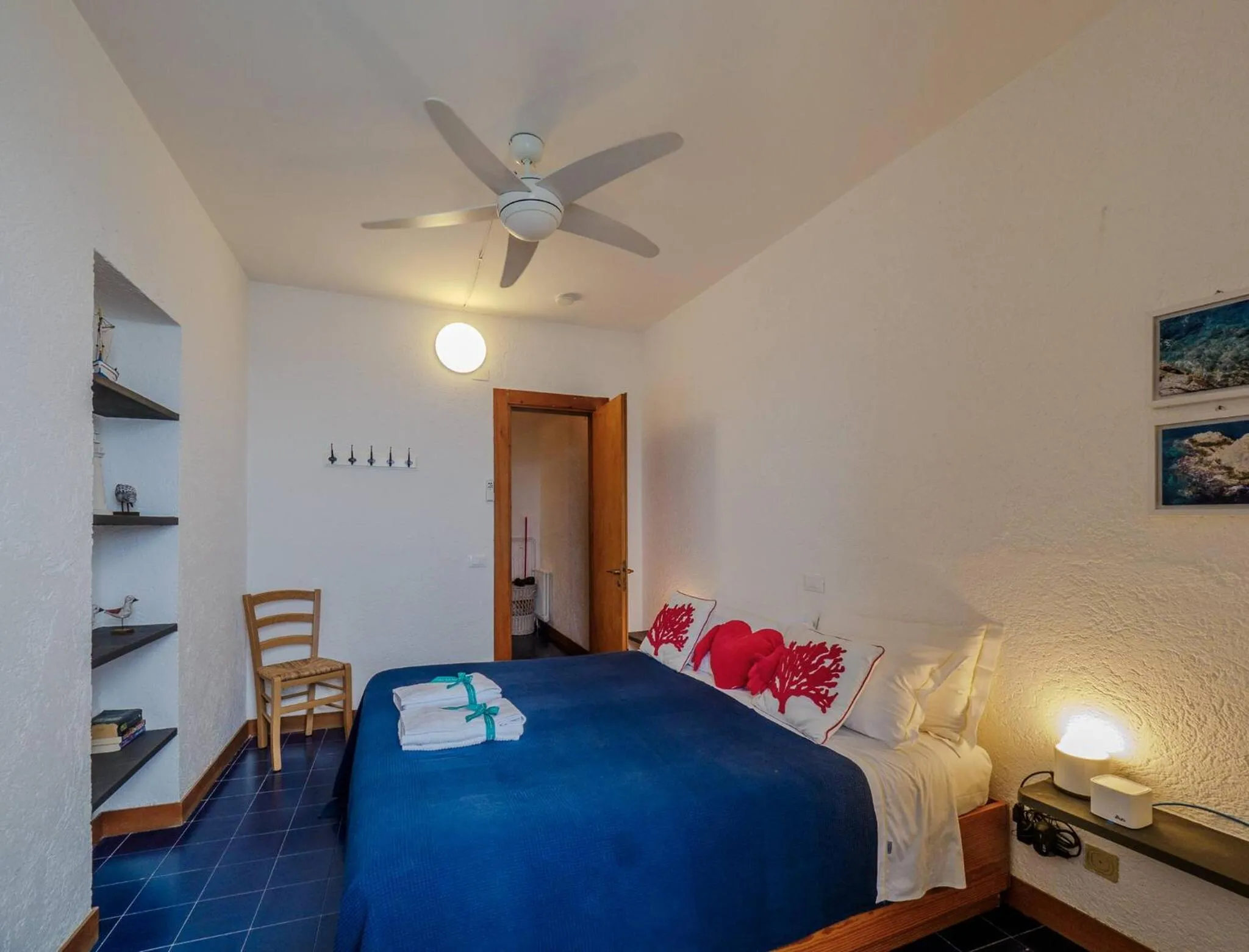 Bed in Il Baluardo Sea View Apartment on the Cliff