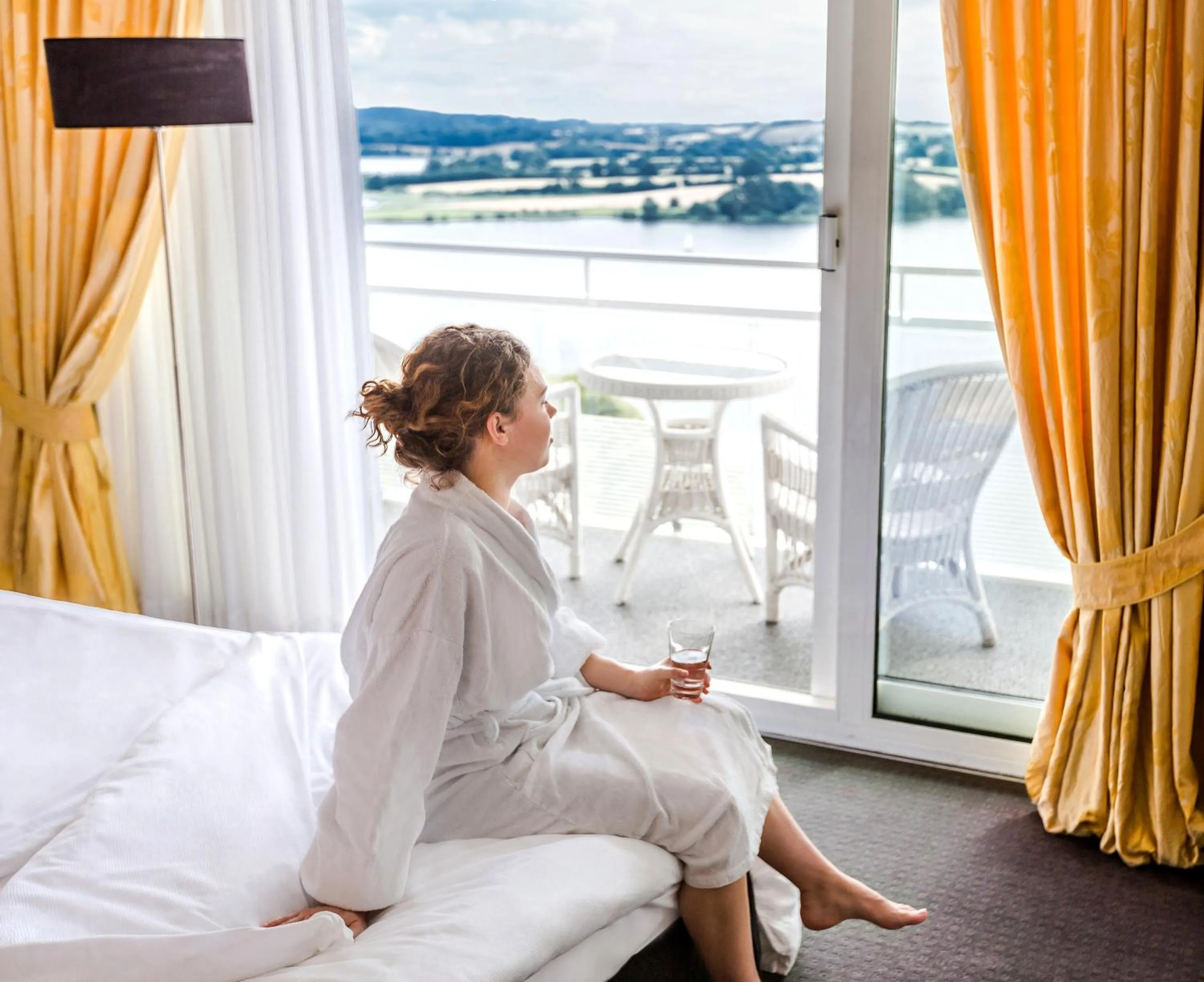 Bed in Vitalia Seehotel