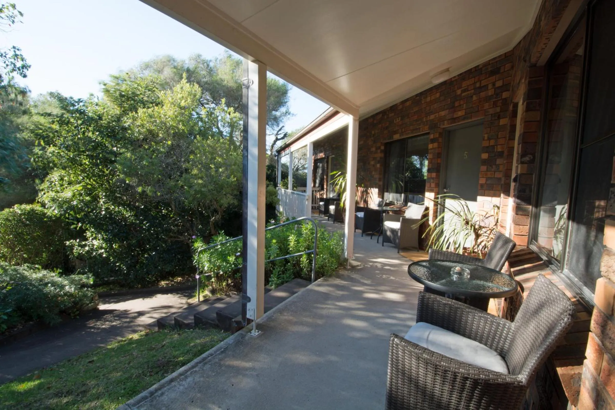 Patio in Anchor Bay Motel