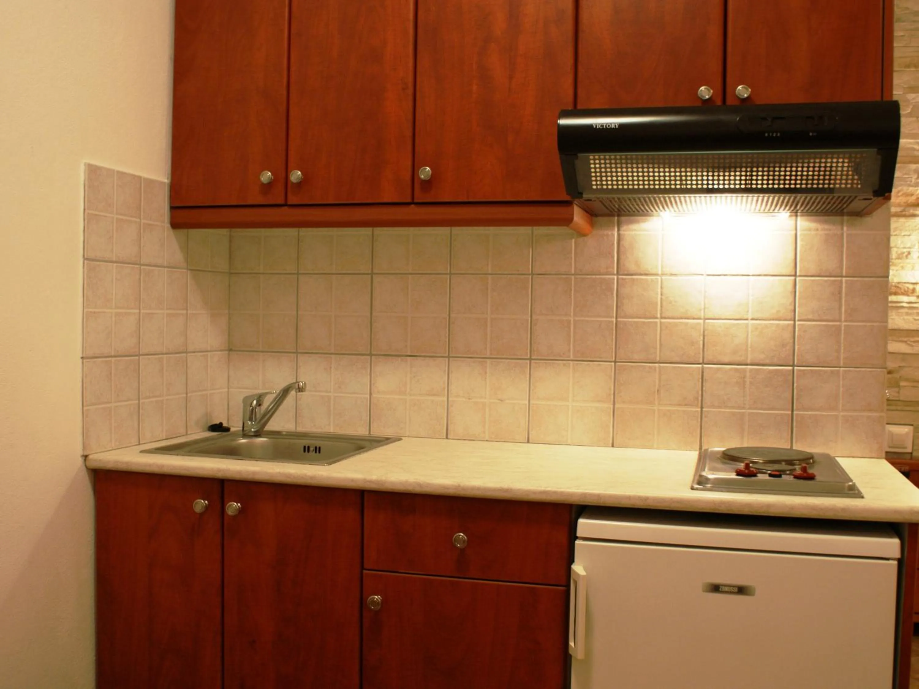 Kitchen or kitchenette in Plaka Hotel I