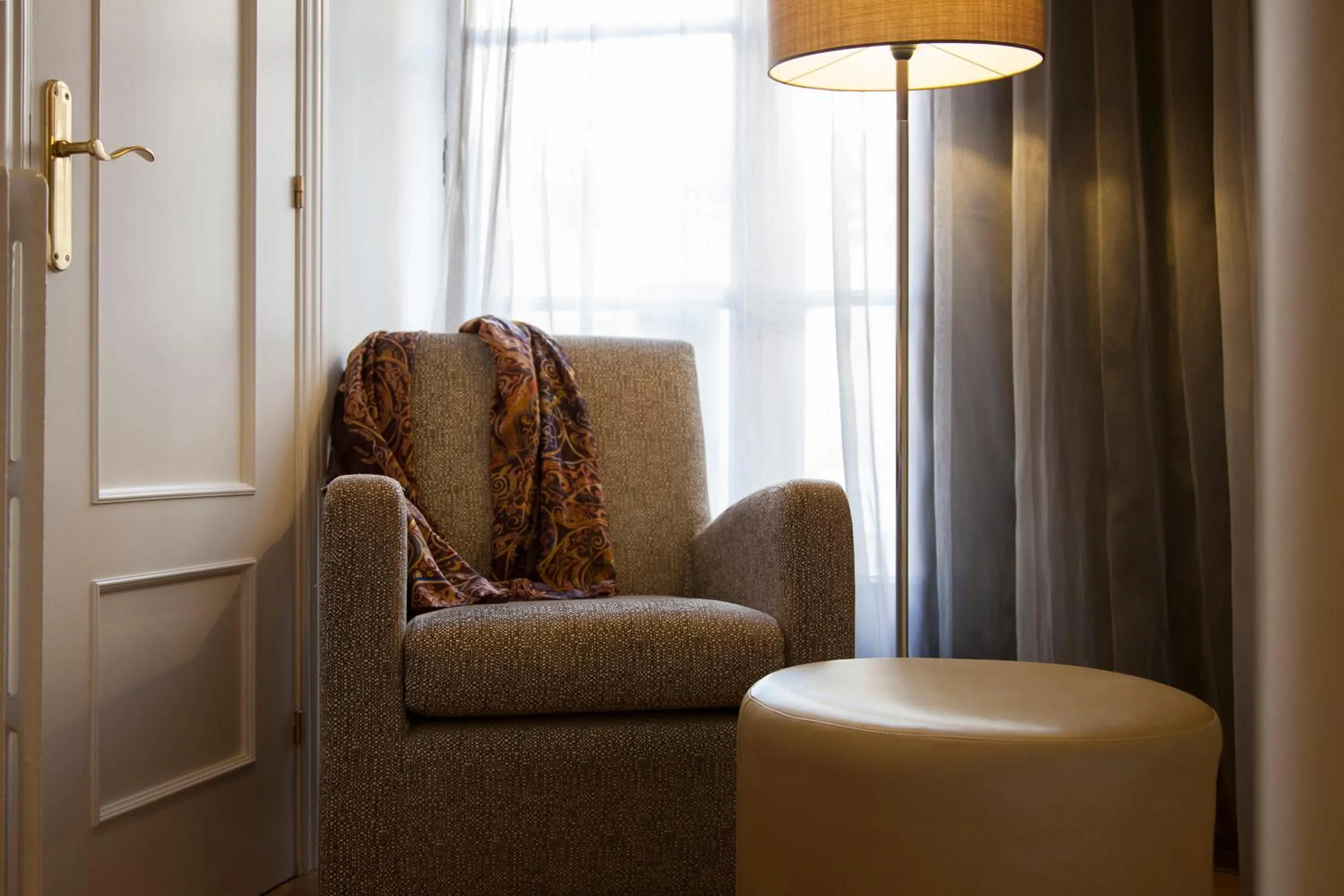 Seating area in Hostal Goya